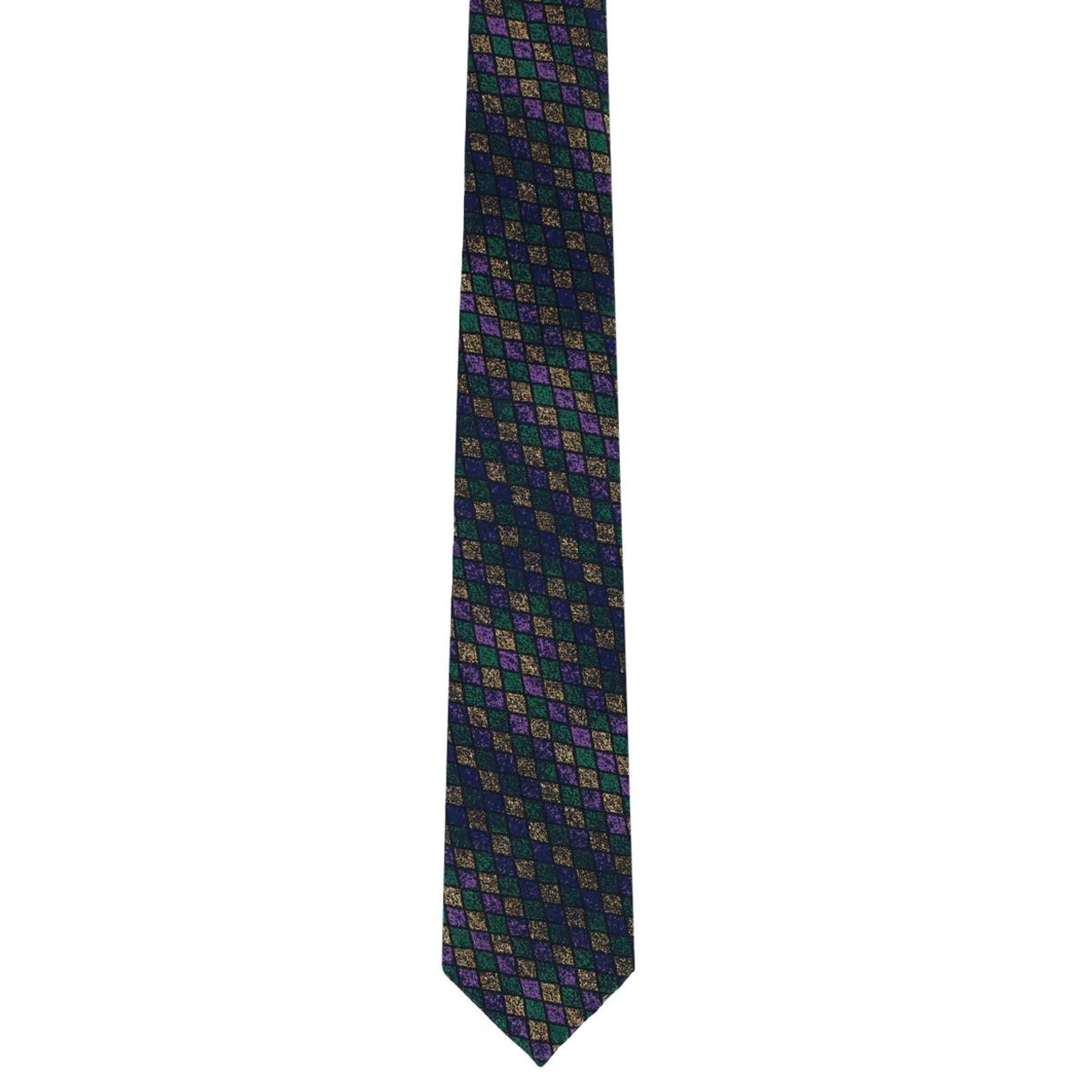 Carnival Diamond Multi-Colored Necktie and Pocket Square Bundle - Image 4