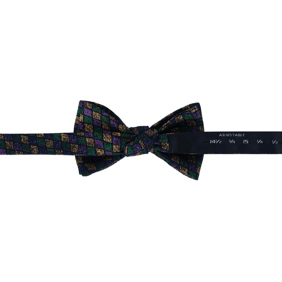 Carnival Diamond Multi-Colored Novelty Silk Bow Tie - Image 3