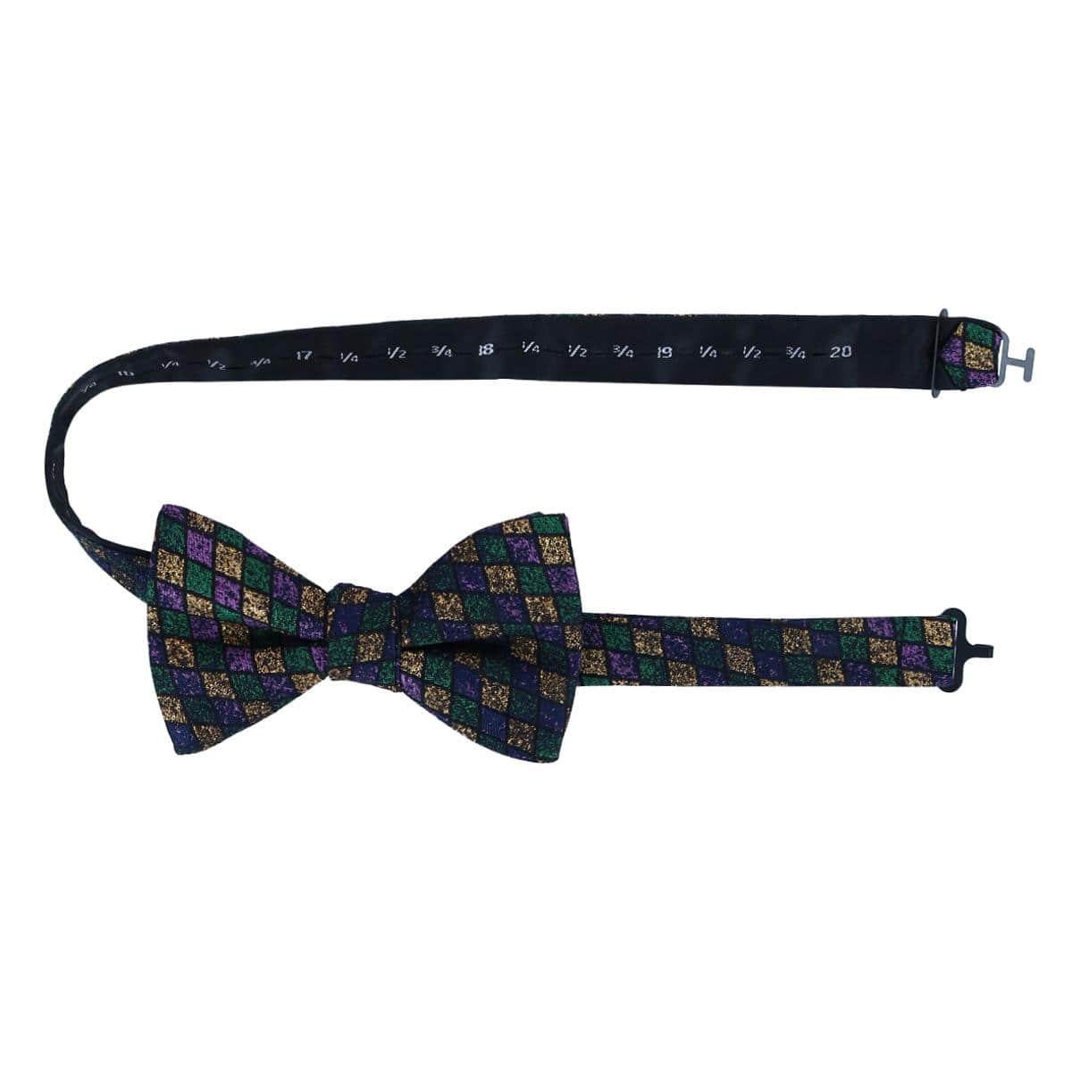 Carnival Diamond Multi-Colored Novelty Silk Bow Tie - Image 4