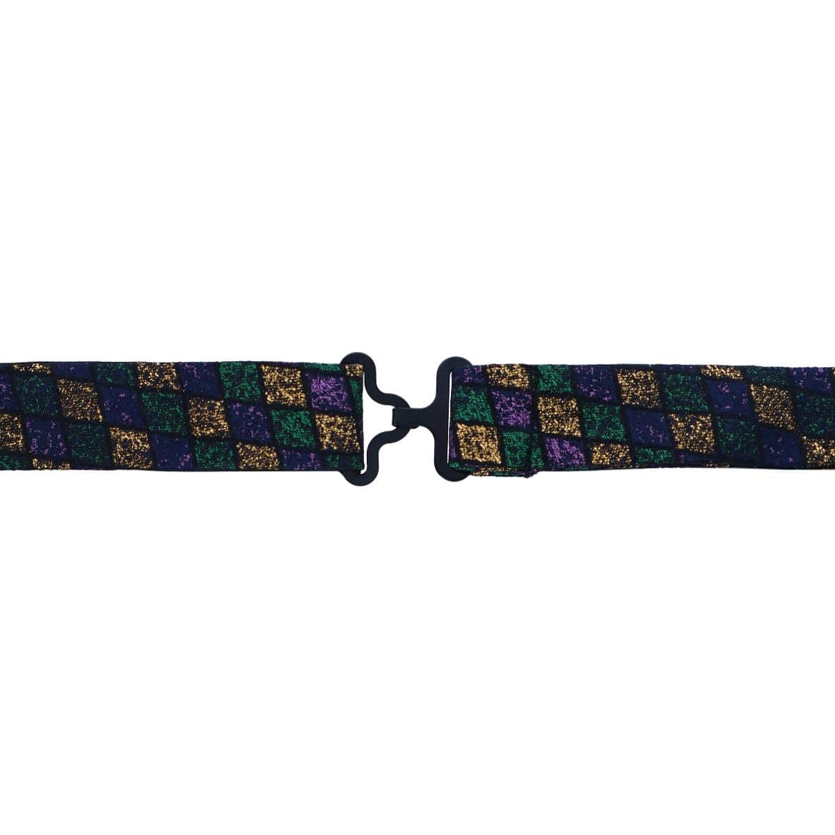 Carnival Diamond Multi-Colored Novelty Silk Bow Tie - Image 5