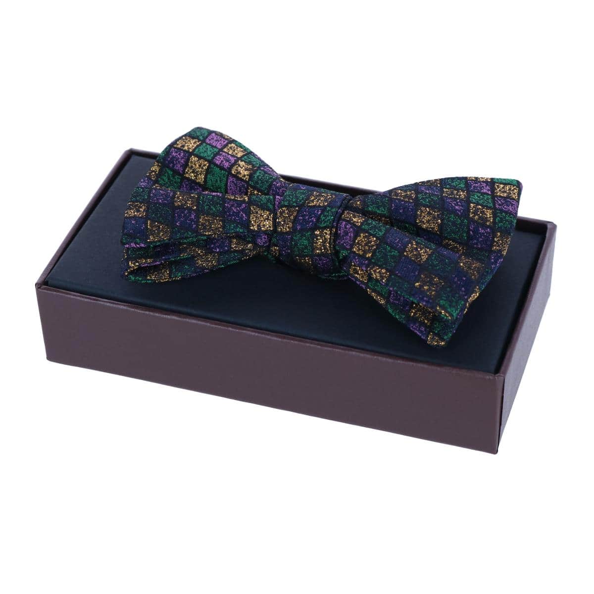 Carnival Diamond Multi-Colored Novelty Silk Bow Tie - Image 6