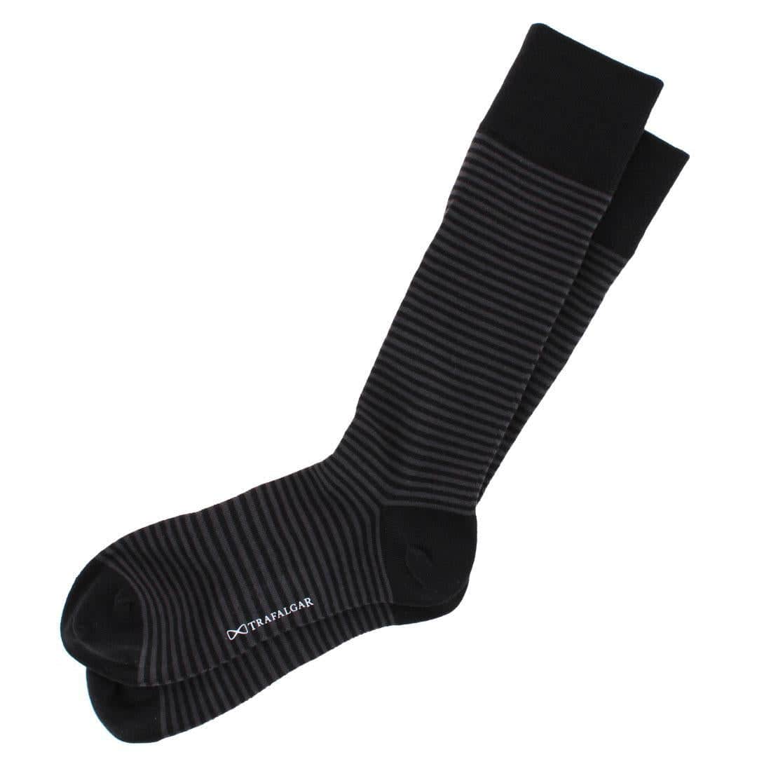 Carvel Striped Pattern Mid-Calf Pima Cotton Socks (1 Pair) - Image 5