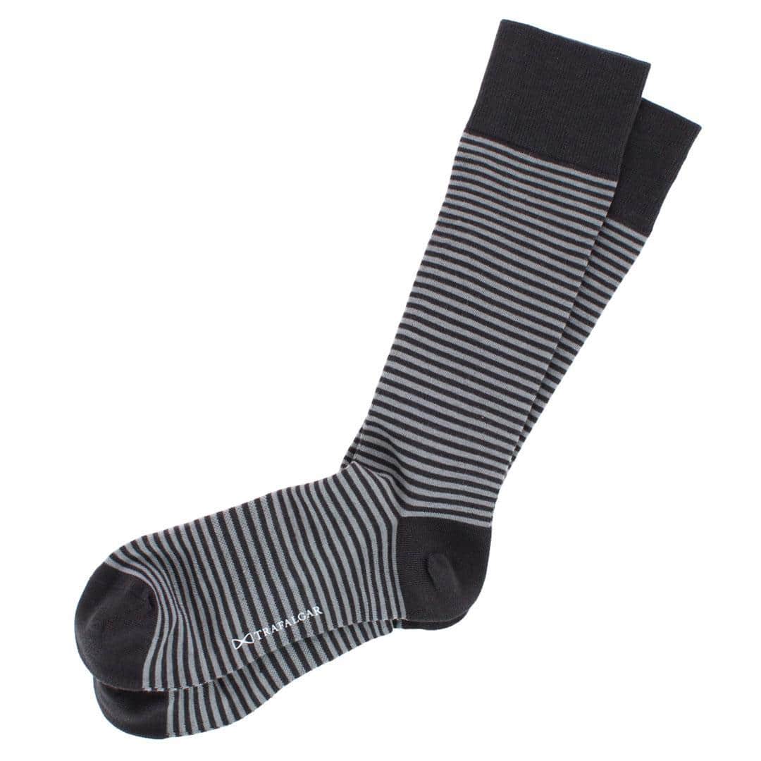 Carvel Striped Pattern Mid-Calf Pima Cotton Socks (1 Pair) - Image 6