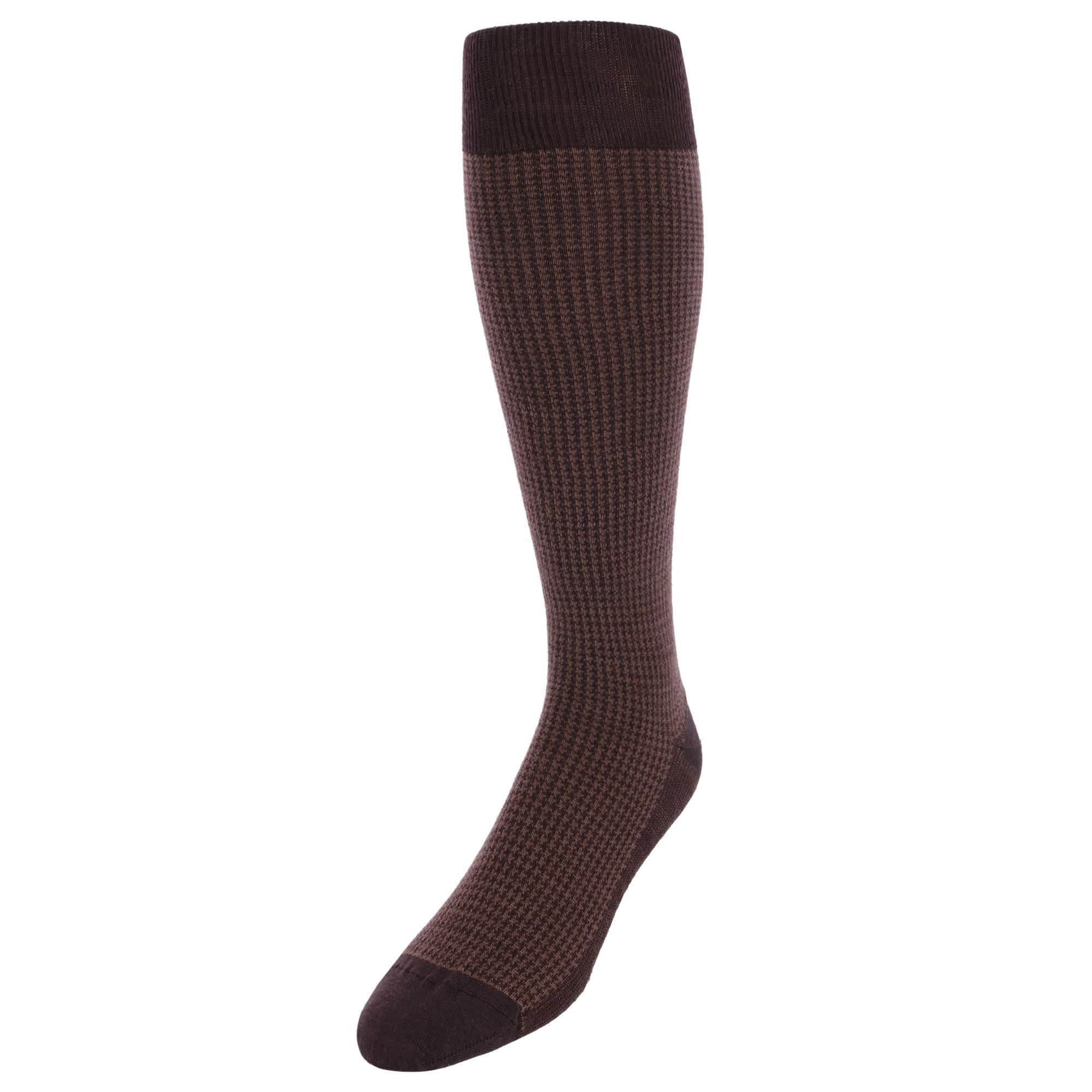 Charlie Over The Calf Houndstooth Merino Wool Socks - Image 3
