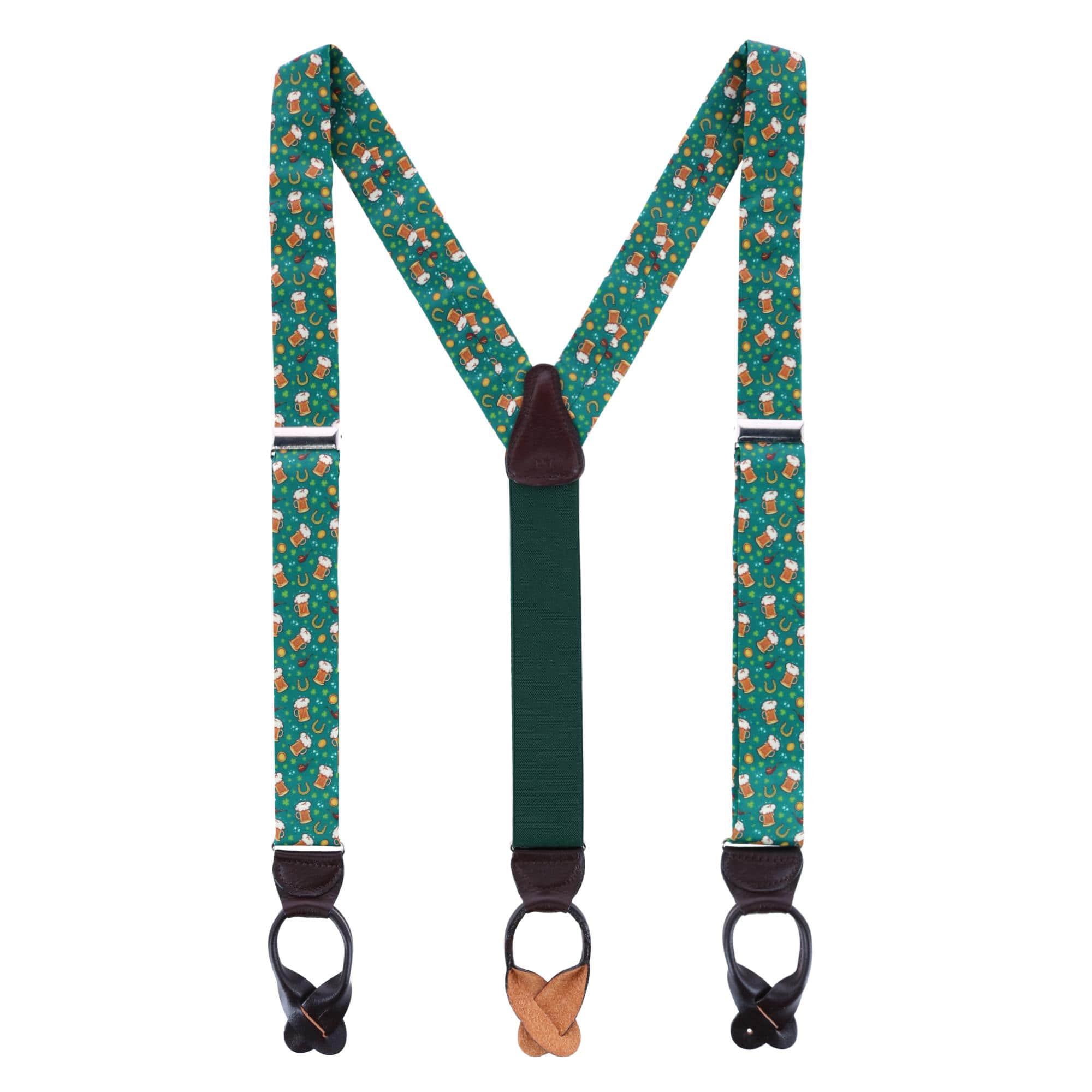 Cheers to St. Patrick's Day Silk Button End Braces - Image 3