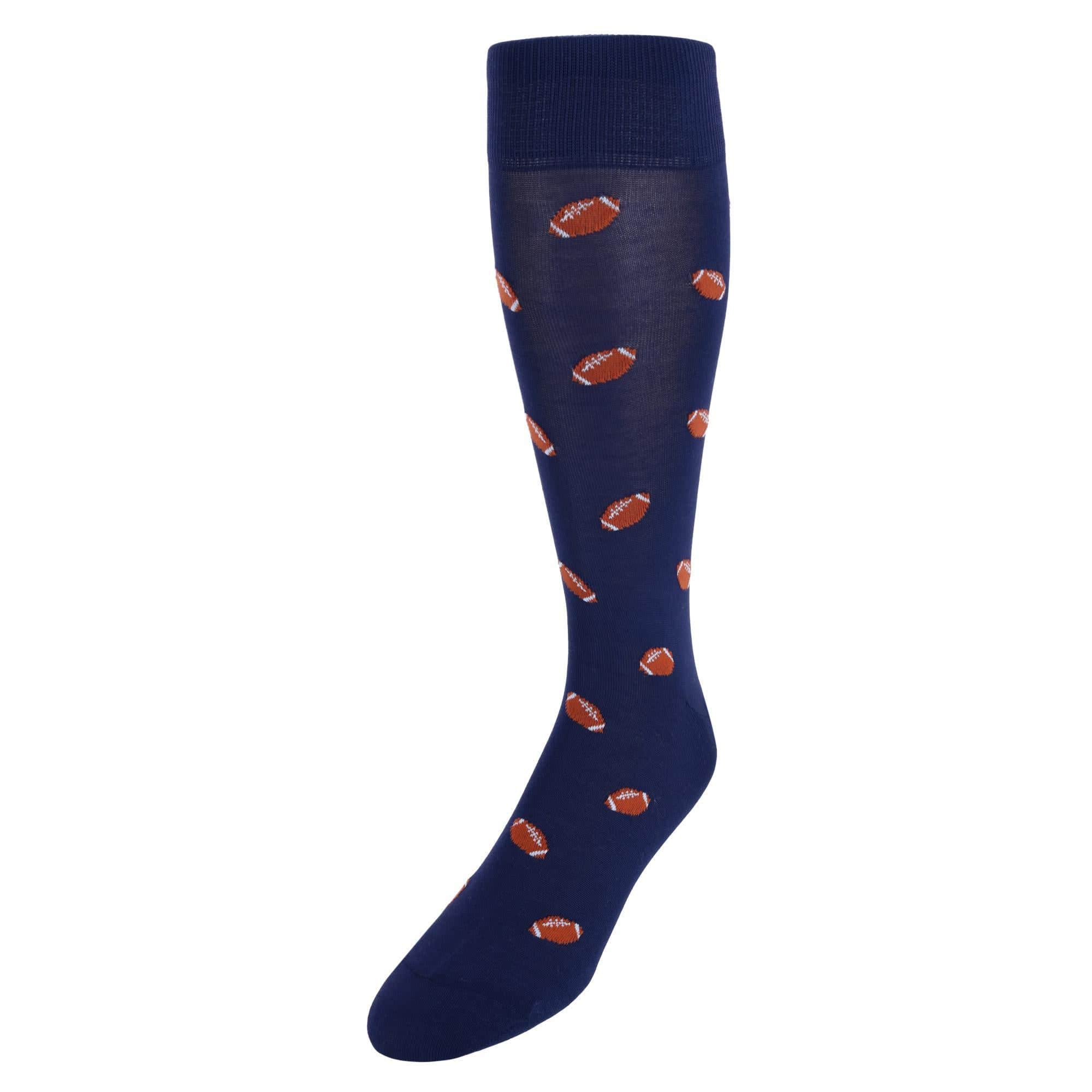 Cheers Whiskey Bottle Cufflinks & Touchdown Football Mid-Calf Socks - Image 3