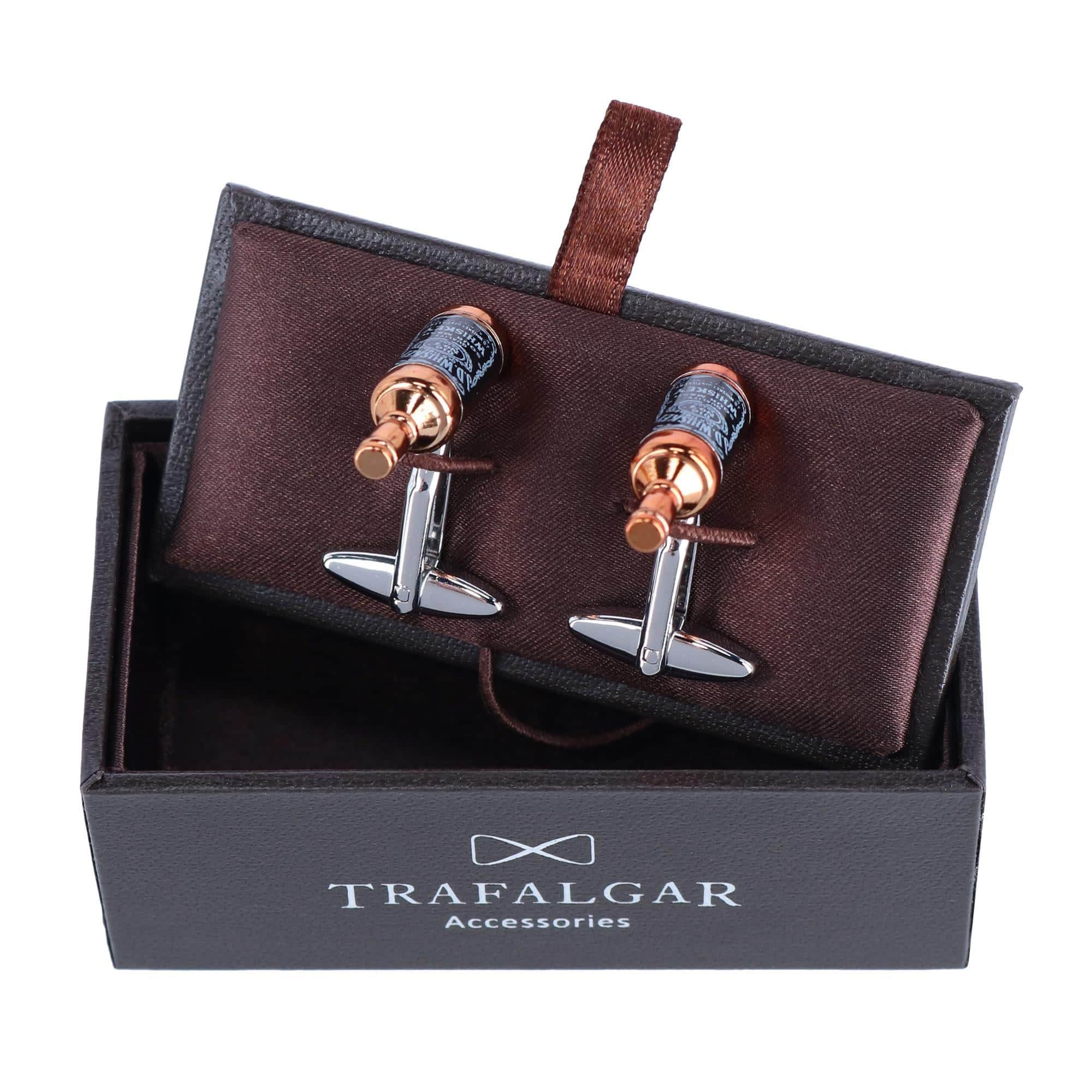 Cheers Whiskey Bottle Novelty Cufflinks - Image 3