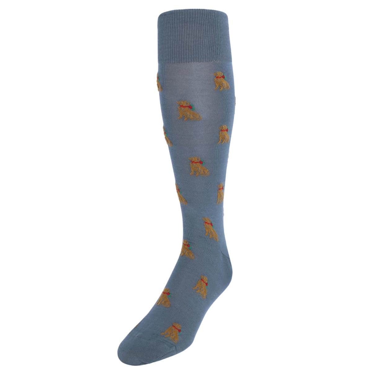 Chestnut the Winter Pup Over The Calf Mercerized Cotton Socks (1 Pair) - Image 2