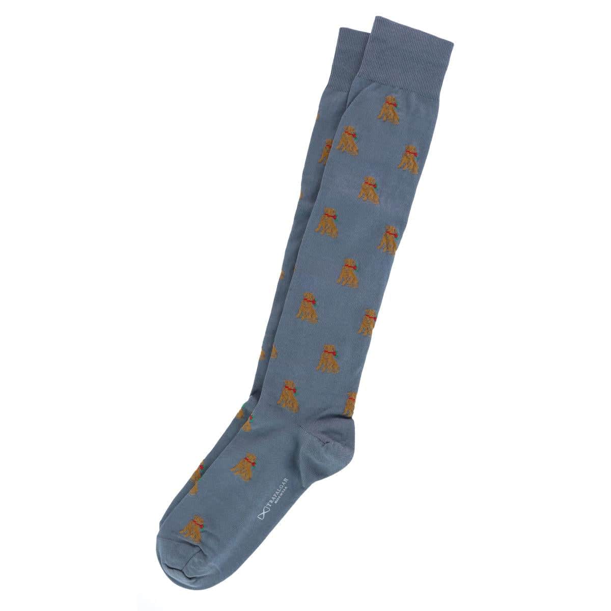 Chestnut the Winter Pup Over The Calf Mercerized Cotton Socks (1 Pair) - Image 3