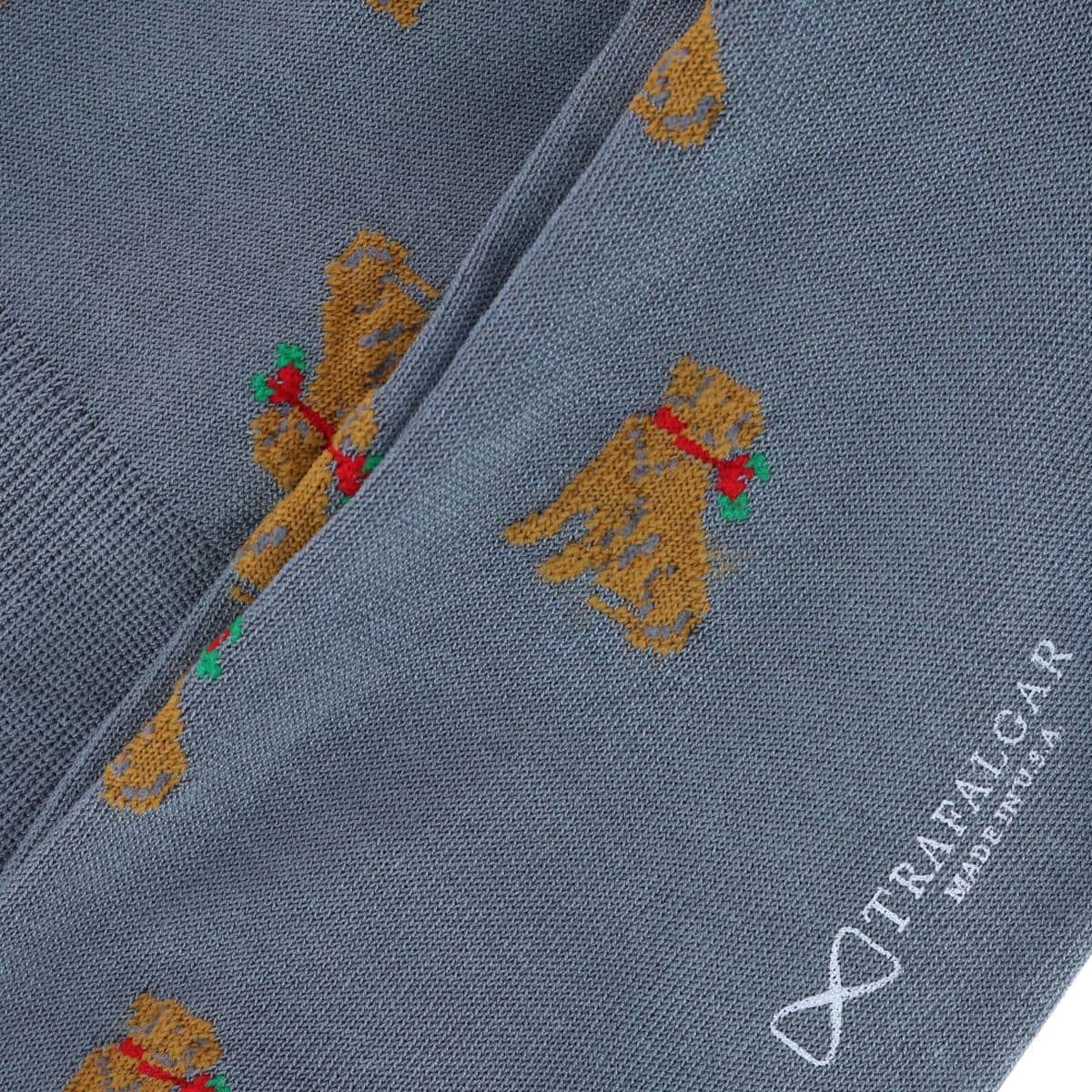 Chestnut the Winter Pup Over The Calf Mercerized Cotton Socks (1 Pair) - Image 4