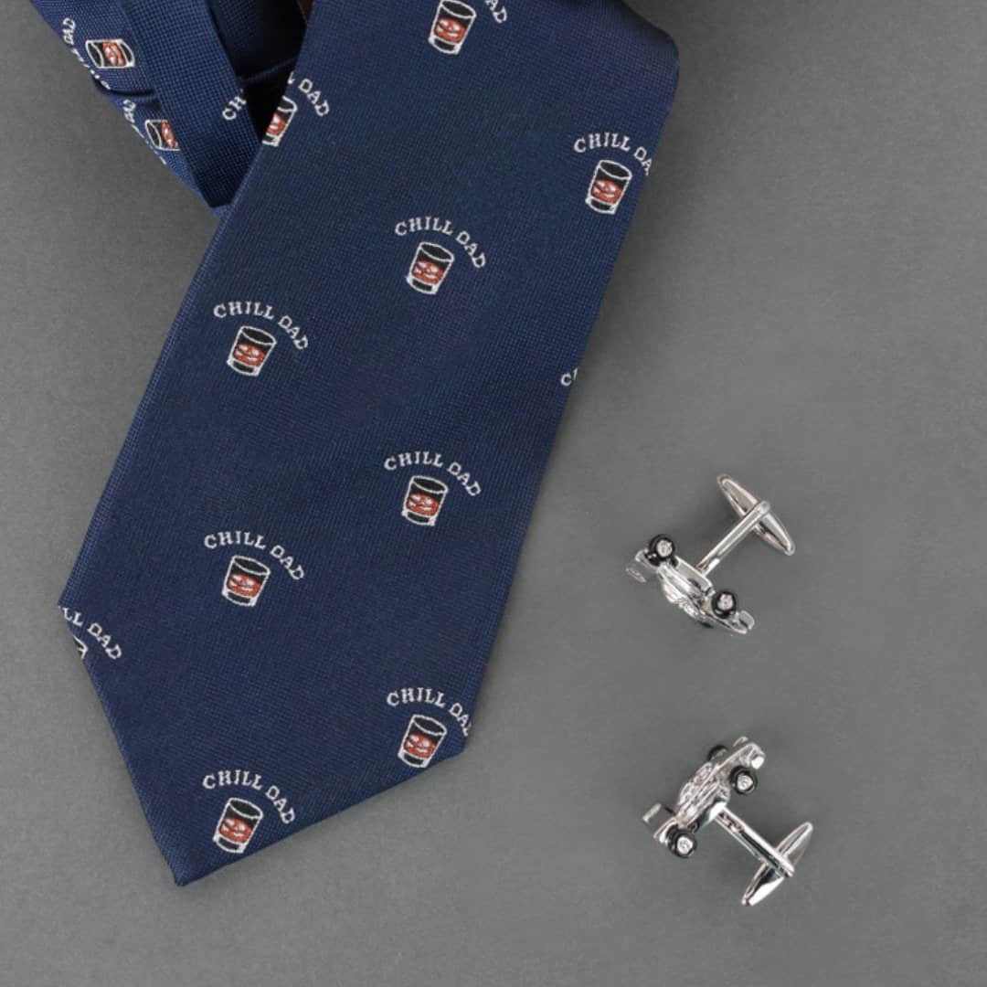 Chill Dad Novelty Silk Necktie - Image 5