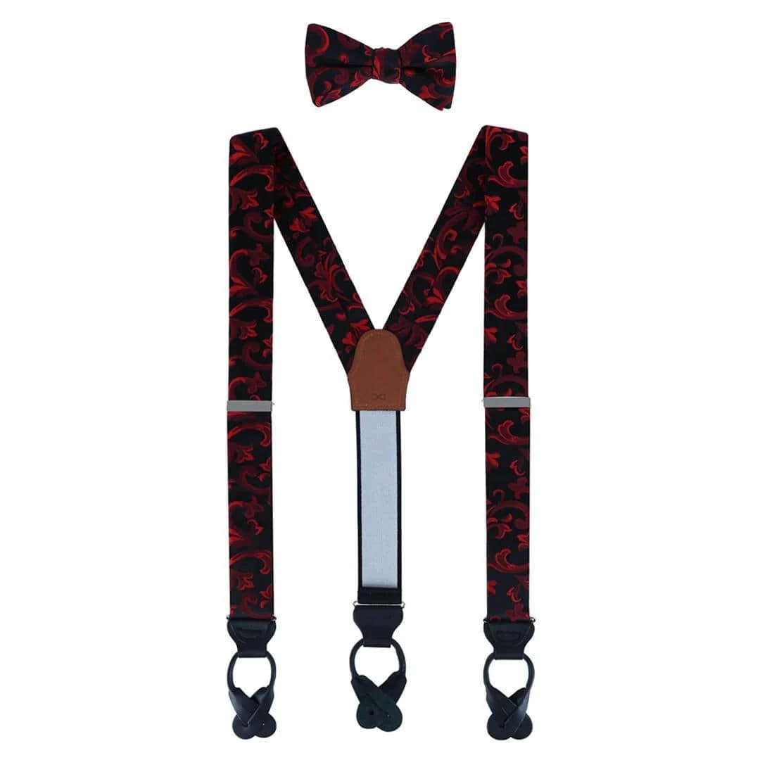 Christian the Romantic Brocade Silk Braces and Bow Tie Set - Image 3