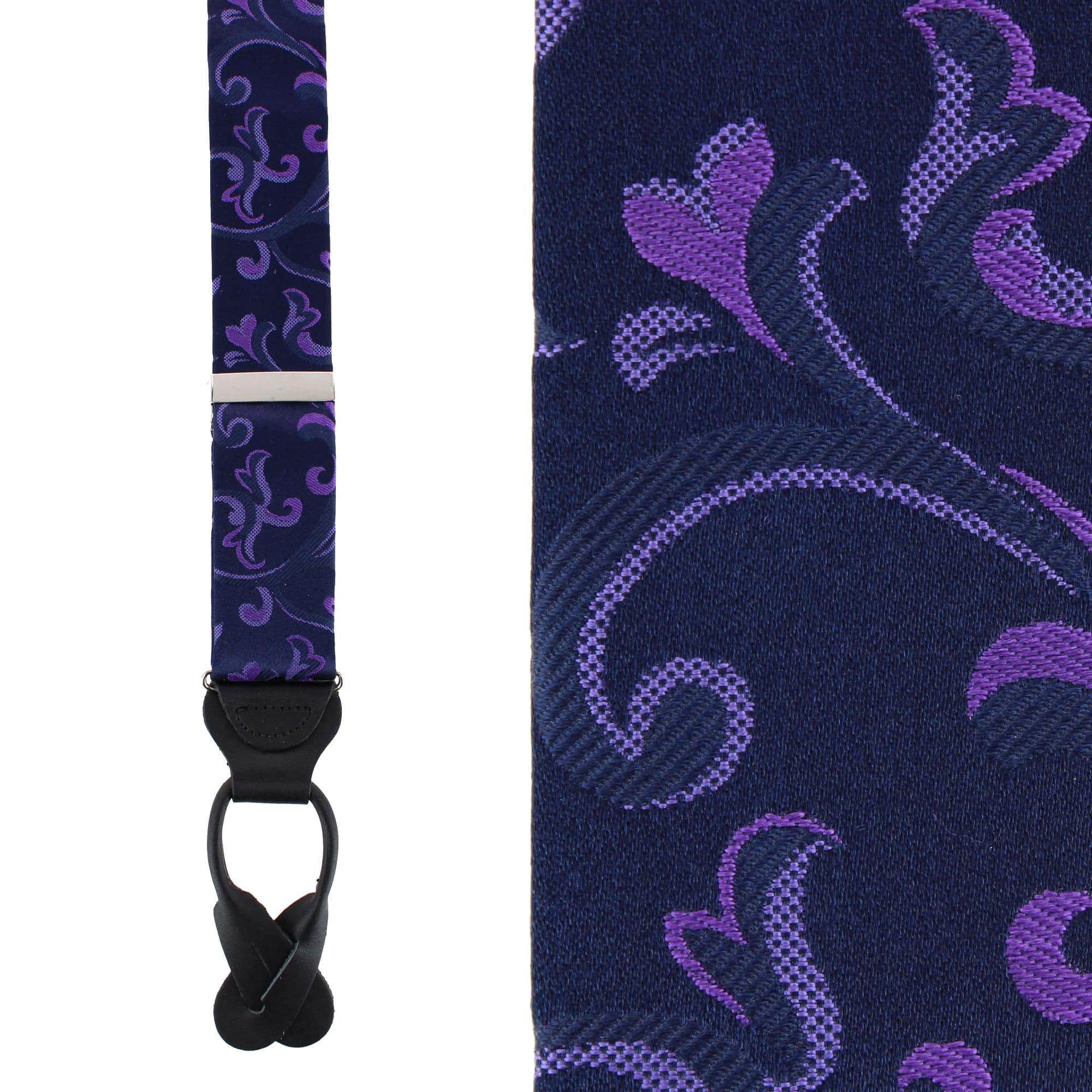 Christian the Romantic Brocade Silk Button End Braces - Image 4