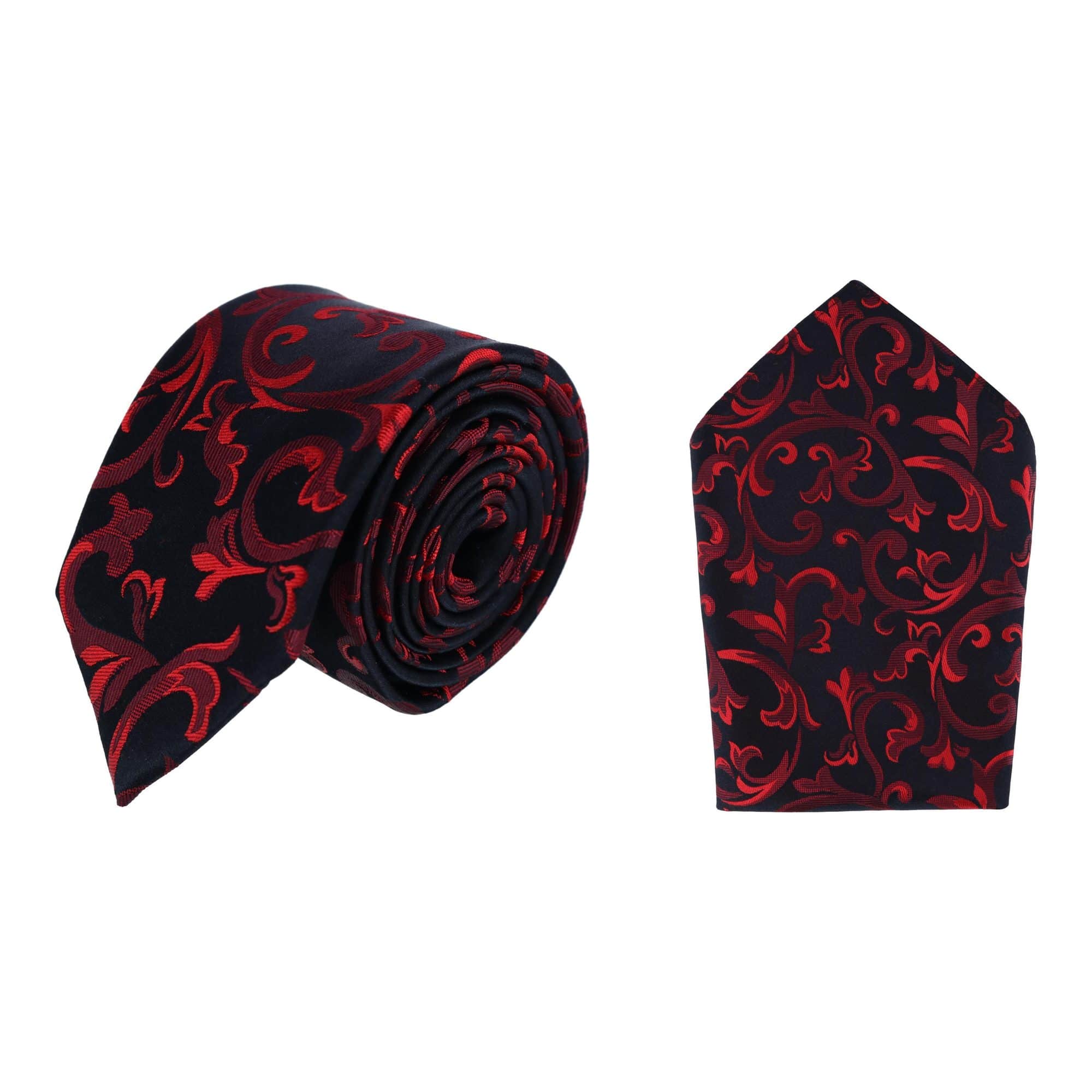 Christian the Romantic Brocade Silk Necktie & Pocket Square Bundle - Image 4