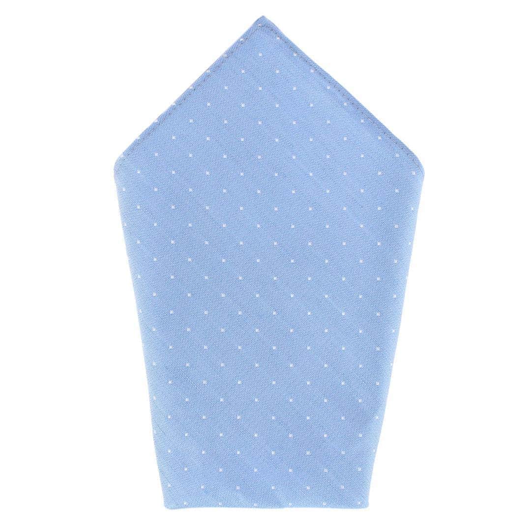 Churchill Chambray 12-Inch Polka Dot Linen Blend Pocket Square - Image 3