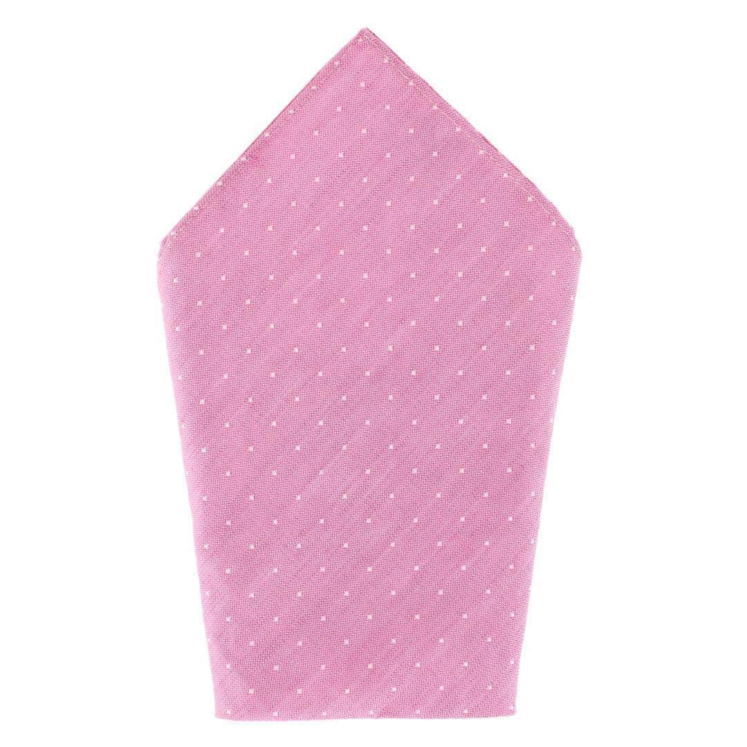 Churchill Chambray 12-Inch Polka Dot Linen Blend Pocket Square - Image 4