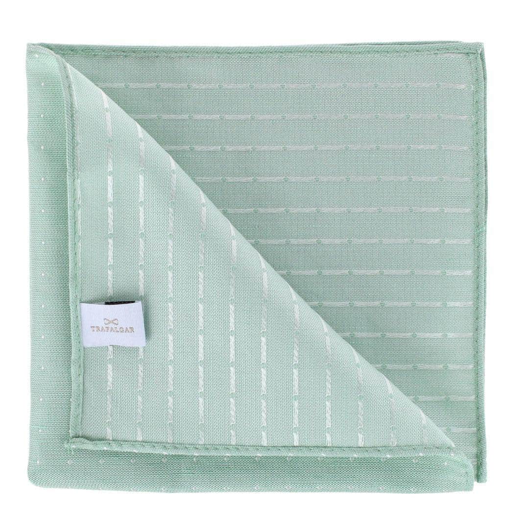 Churchill Chambray 12-Inch Polka Dot Linen Blend Pocket Square - Image 5