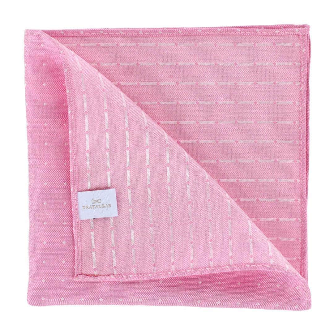 Churchill Chambray 12-Inch Polka Dot Linen Blend Pocket Square - Image 7