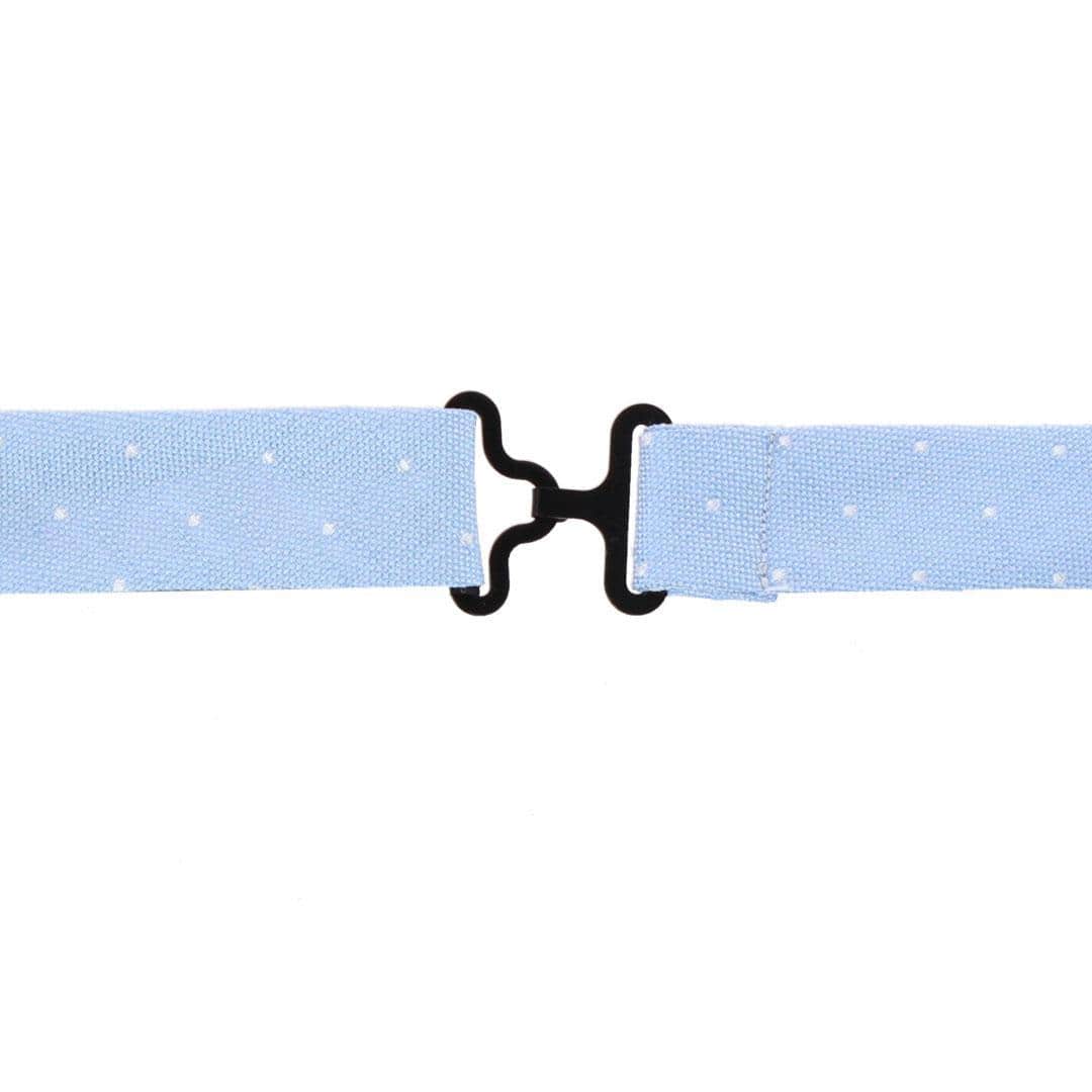 Churchill Chambray Polka Dot Linen Blend Bow Tie - Image 12