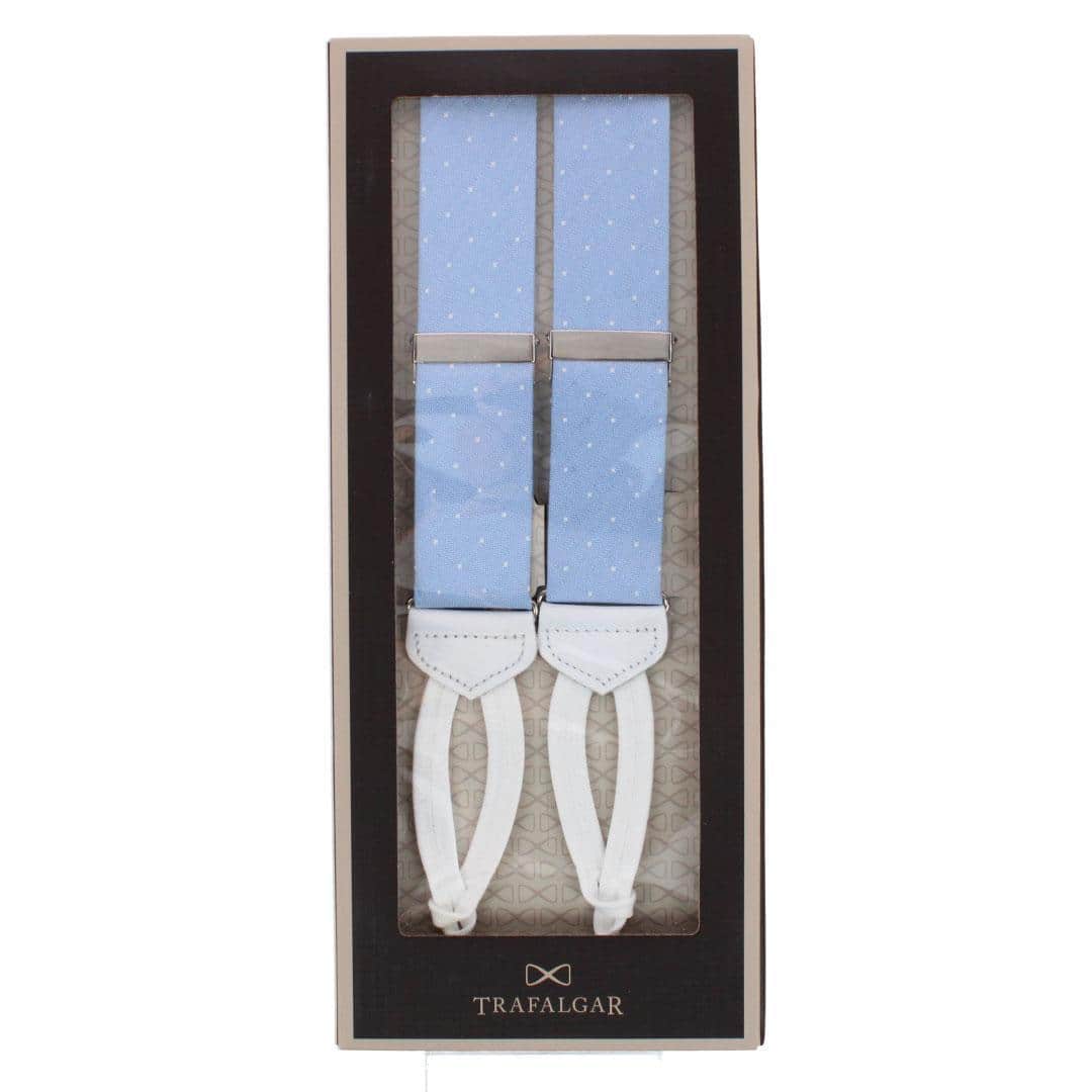 Churchill Chambray Polka Dot Linen Blend Formal End Braces - Image 12