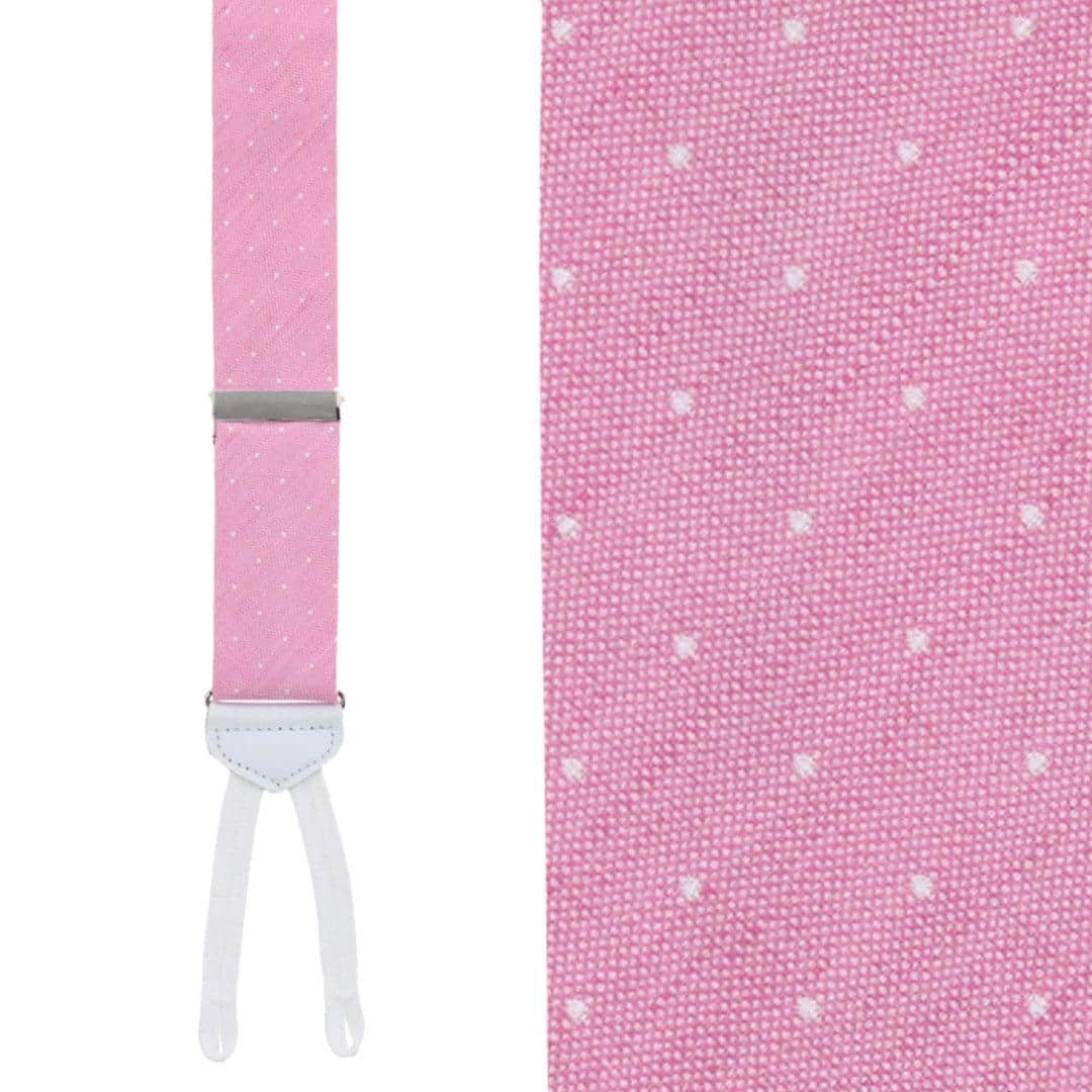 Churchill Chambray Polka Dot Linen Blend Formal End Braces - Image 4