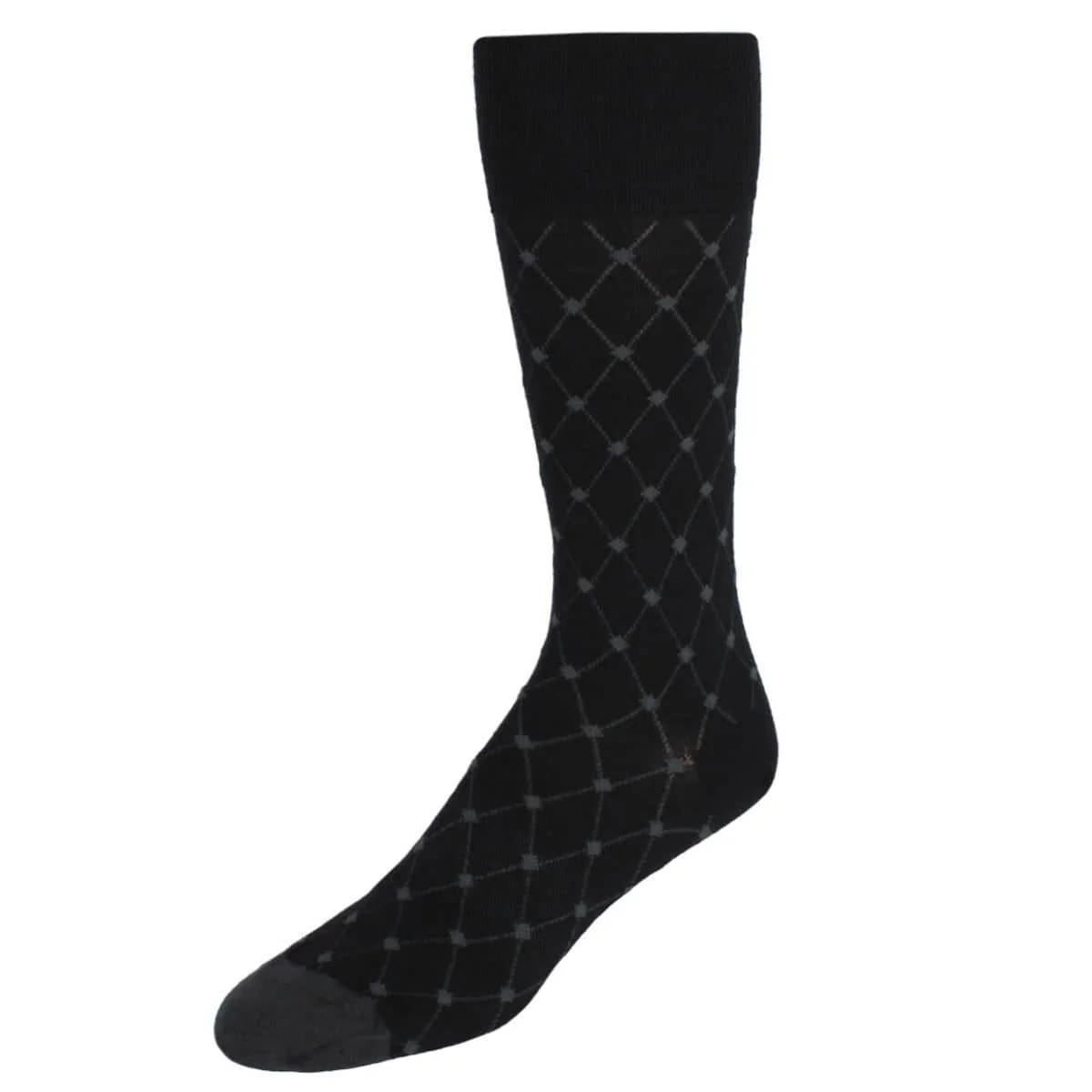 Ciel Diamon Patterned Mid-Calf Merino Wool Socks (1 Pair) - Image 2