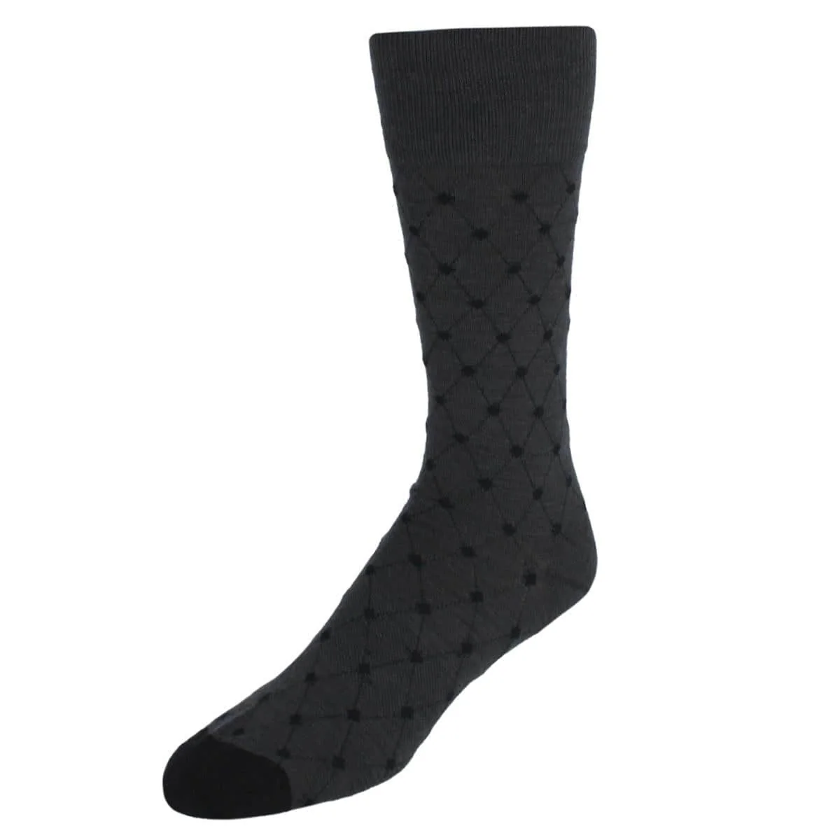 Ciel Diamon Patterned Mid-Calf Merino Wool Socks (1 Pair) - Image 3