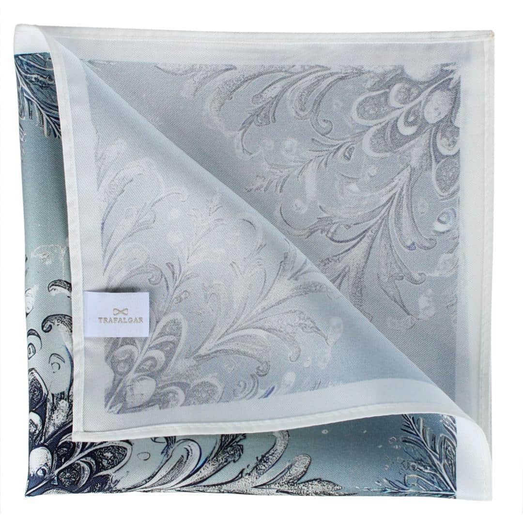 Clarence The Classy Snowflake Silk Holiday 12x12 Pocket Square - Image 4