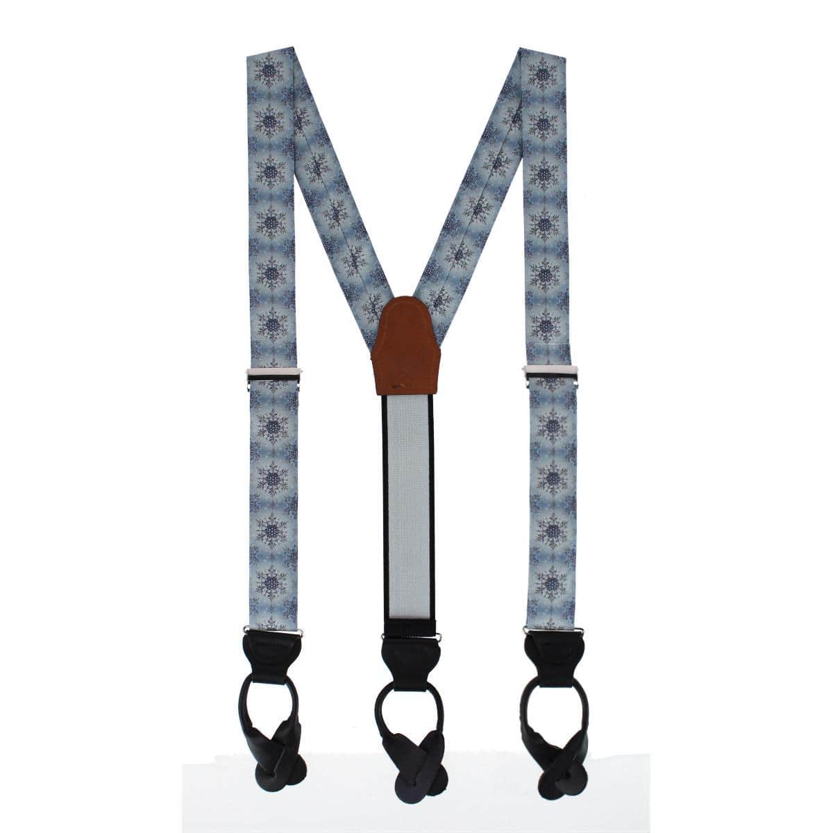 Clarence The Classy Snowflake Silk Holiday Button End Brace - Image 3