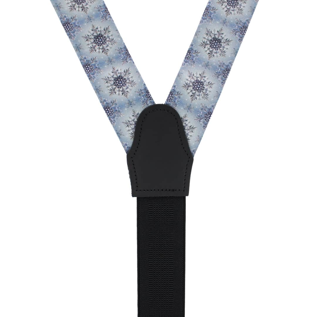 Clarence The Classy Snowflake Silk Holiday Button End Brace - Image 5