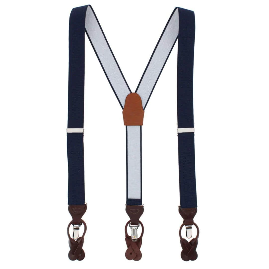 Classic Solid Color Convertible Braces 35mm Elastic - Image 9