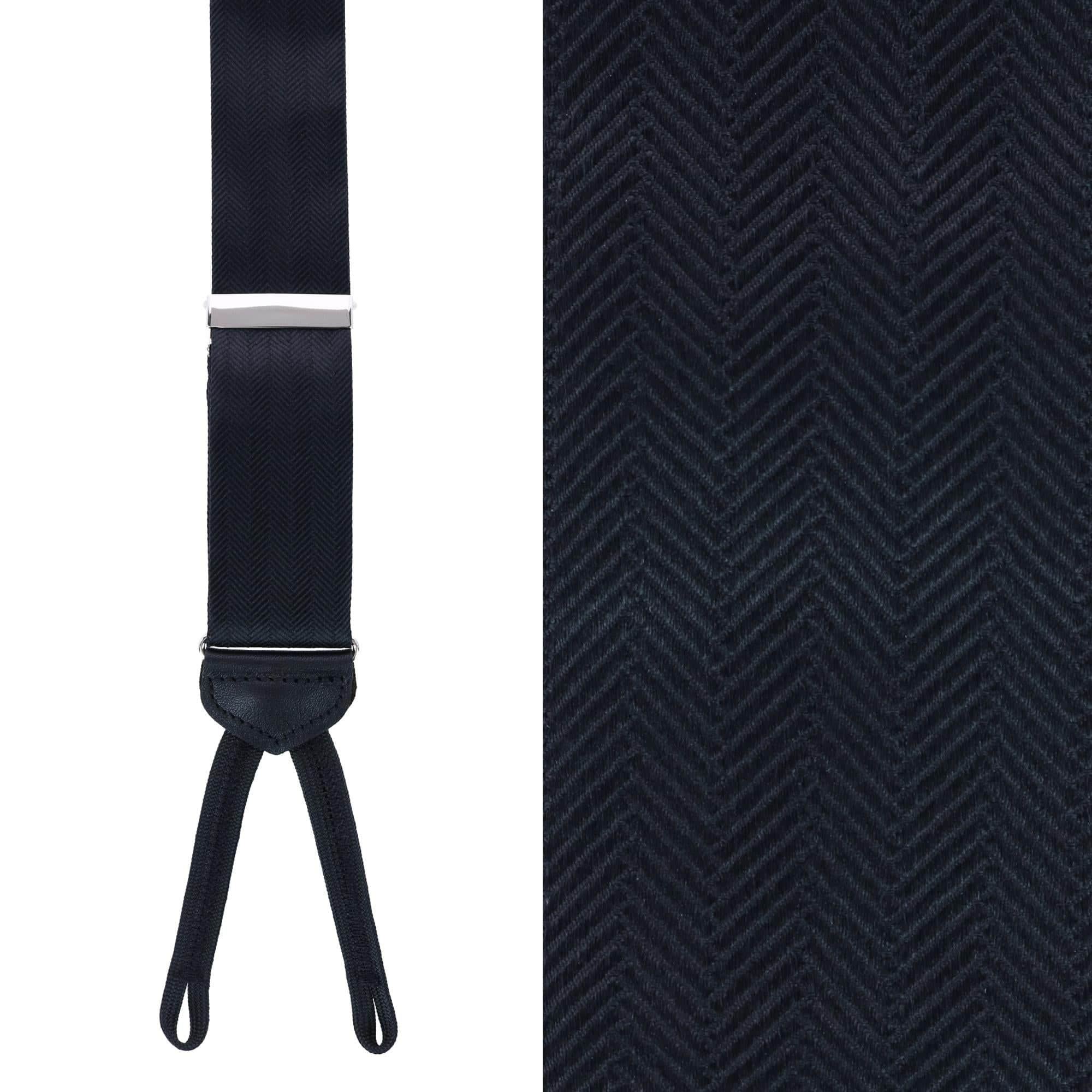 Classic Herringbone Formal End Silk Braces - Image 2