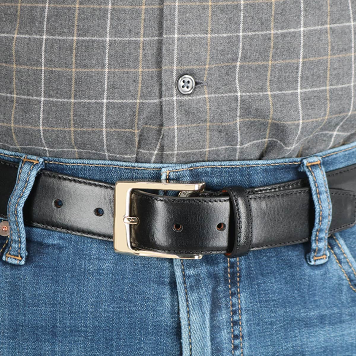 Cornelius 35mm Cortina Leather Dress Belt - Image 10