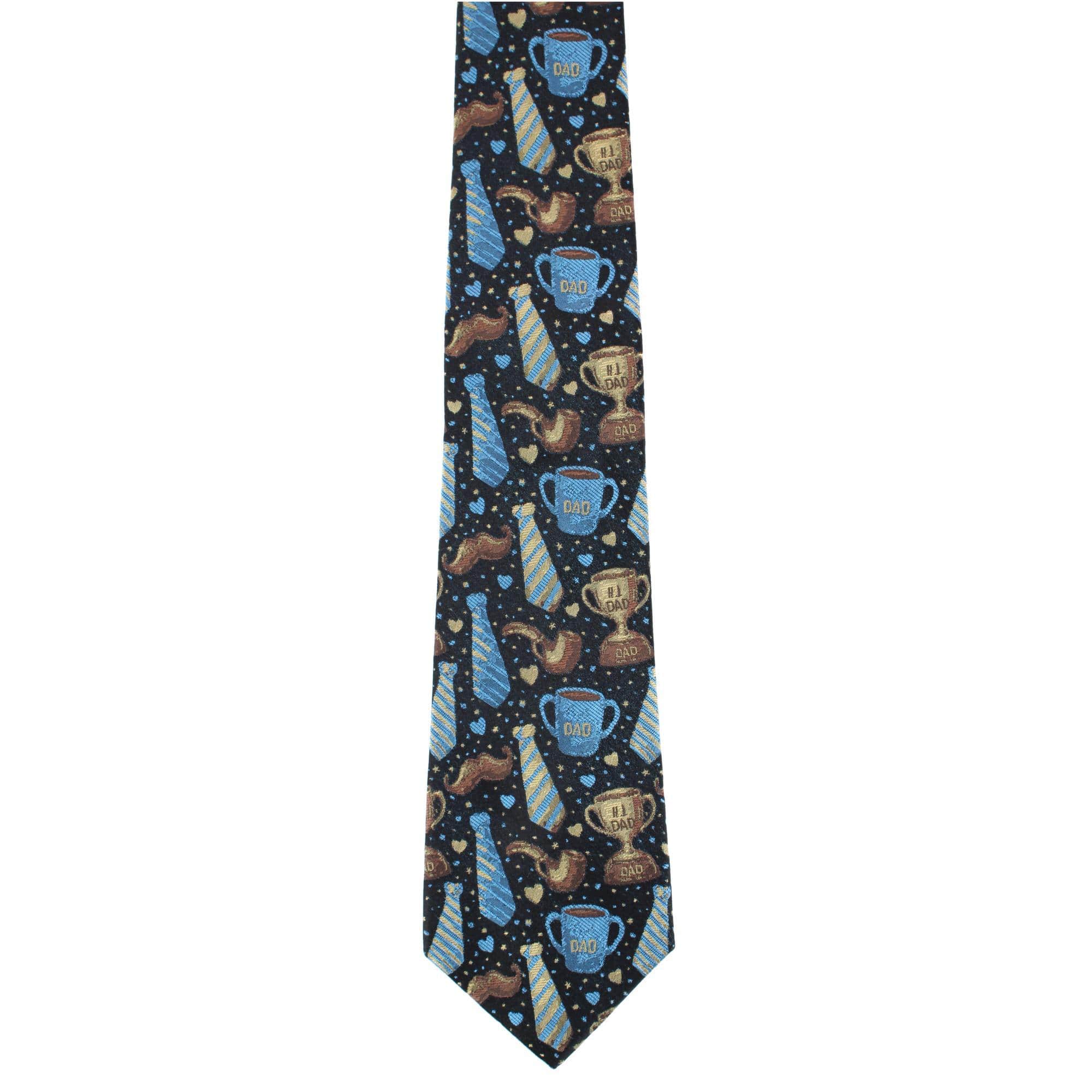 Dad Appreciation Necktie & Gatsby Silk Pocket Square Bundle - Image 4
