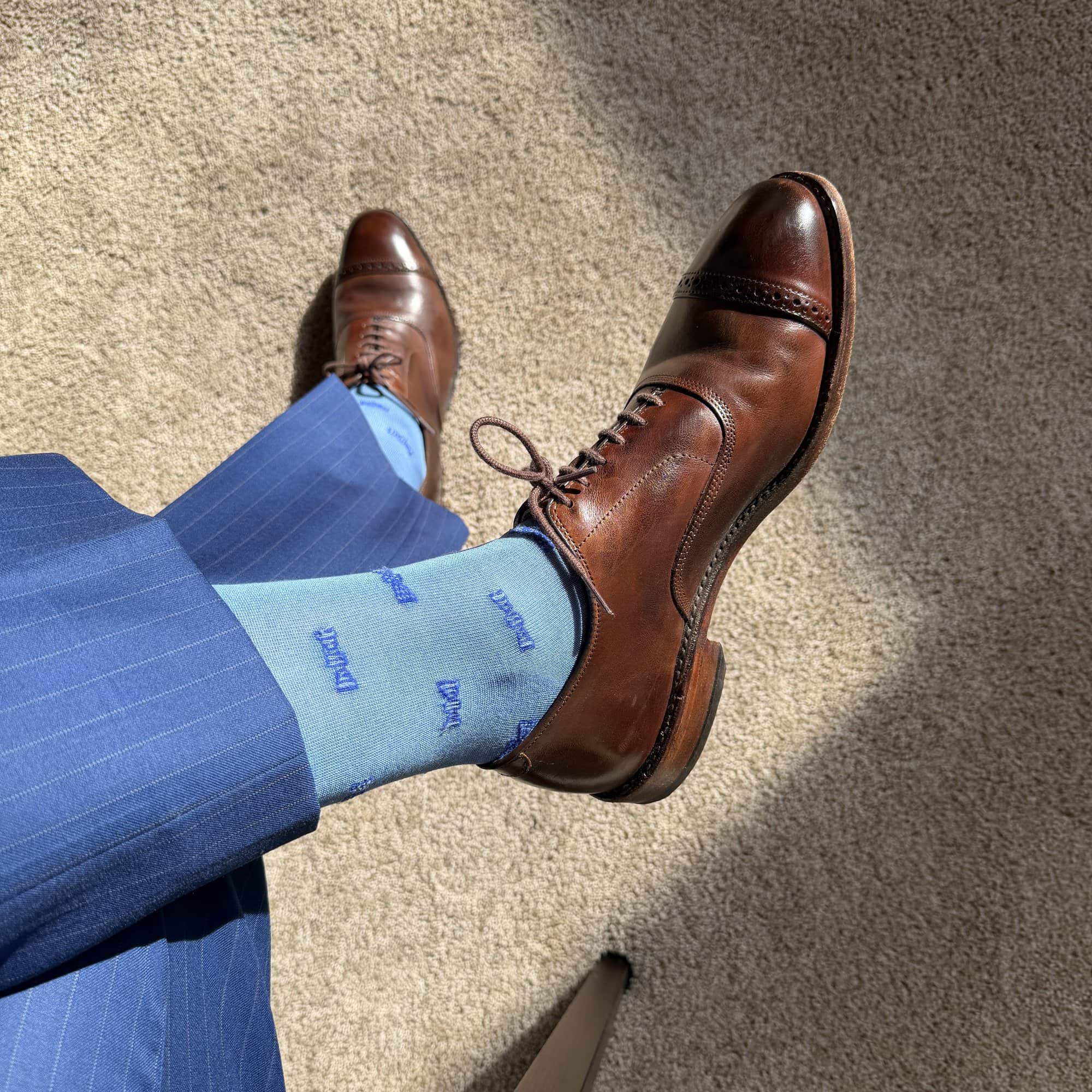 Dapper Bow Tie Novelty Mid Calf Mercerized Cotton Socks (1 Pair) - Image 10