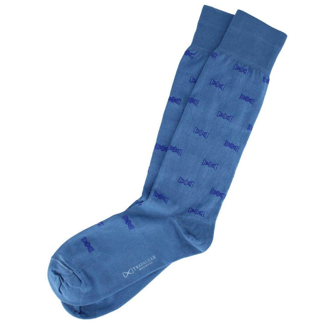 Dapper Bow Tie Novelty Mid Calf Mercerized Cotton Socks (1 Pair) - Image 6