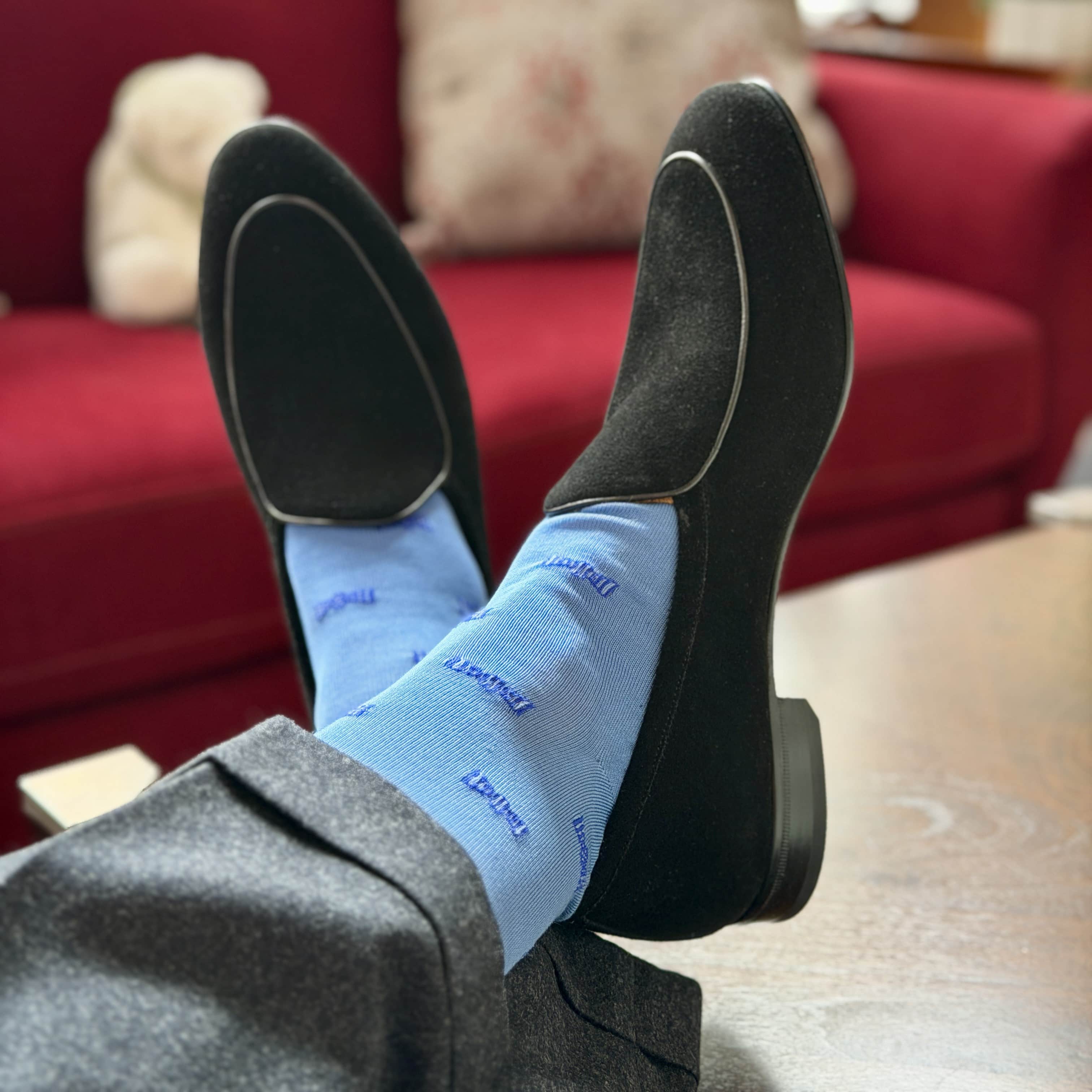 Dapper Bow Tie Novelty Mid Calf Mercerized Cotton Socks (1 Pair) - Image 8