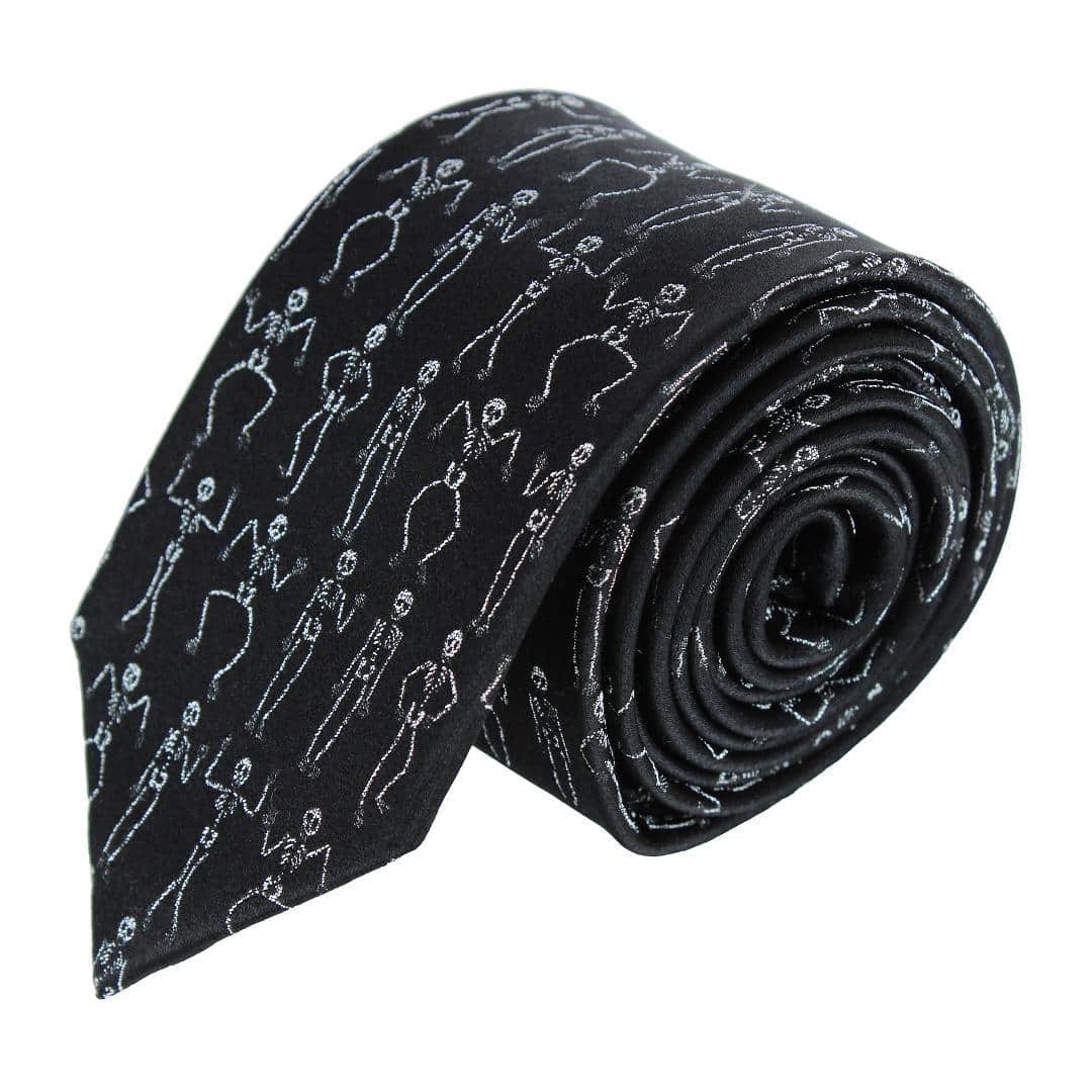 Davy Bones the Dancing Skeleton Silk Novelty Necktie - Image 2