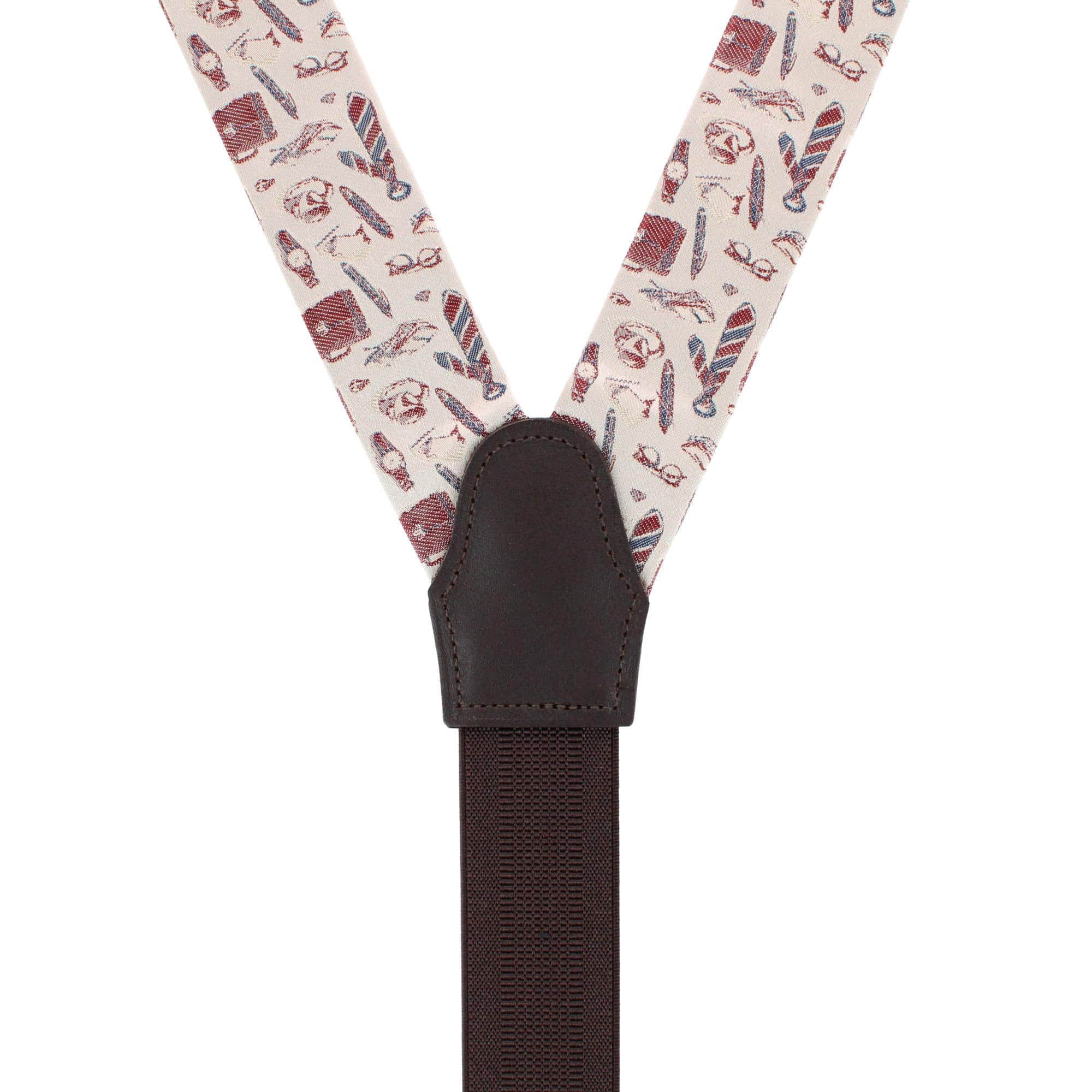 Day At The Office Novelty Silk Button End Braces - Image 4