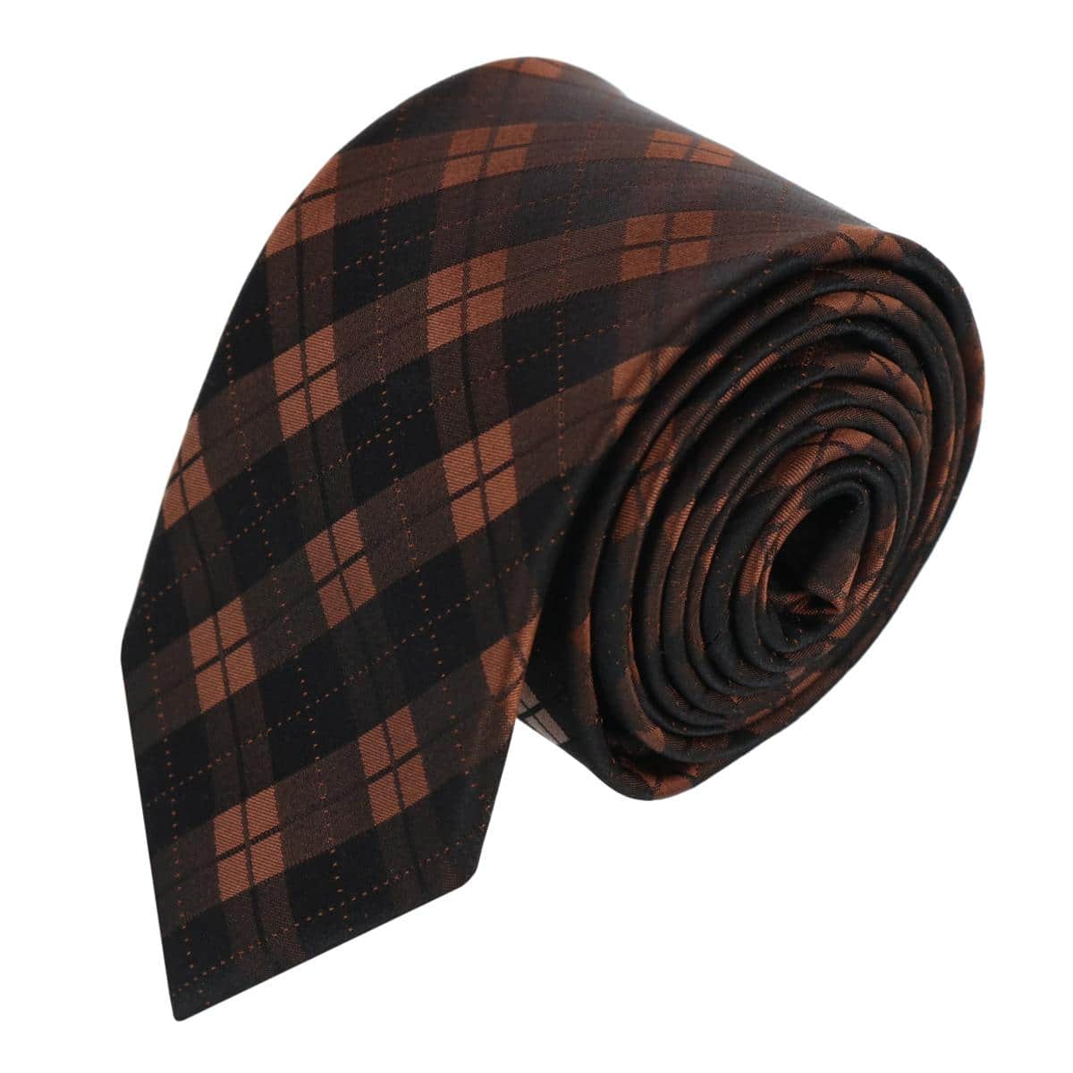 Digby Checkered Plaid Silk Necktie - Image 2