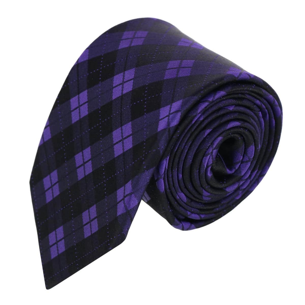 Digby Checkered Plaid Silk Necktie - Image 3