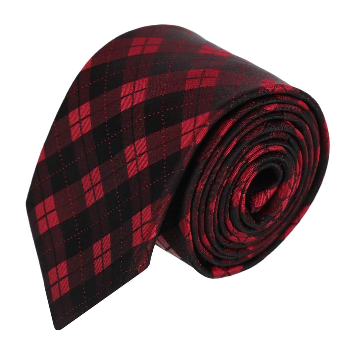 Digby Checkered Plaid Silk Necktie - Image 4