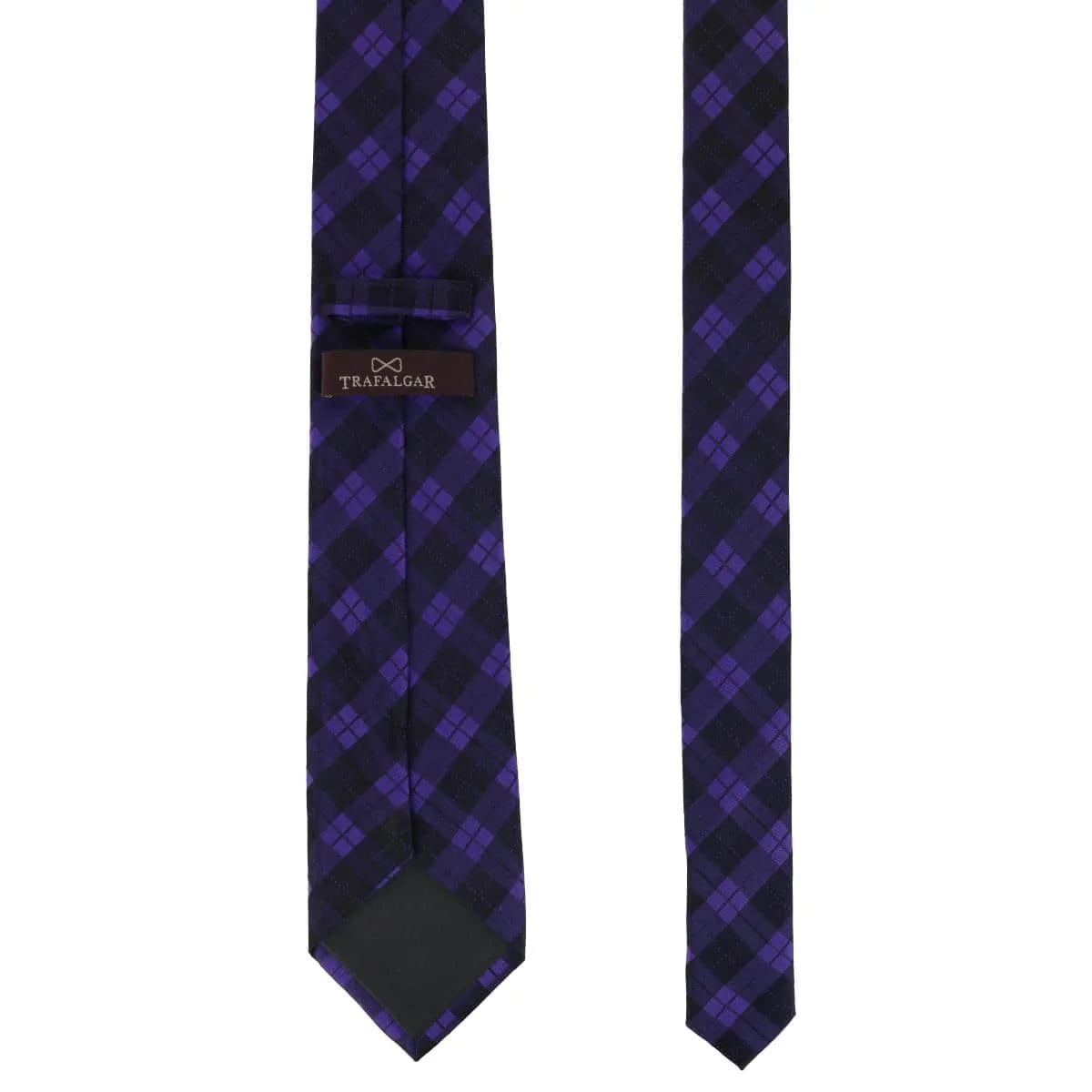 Digby Checkered Plaid Silk Necktie - Image 9