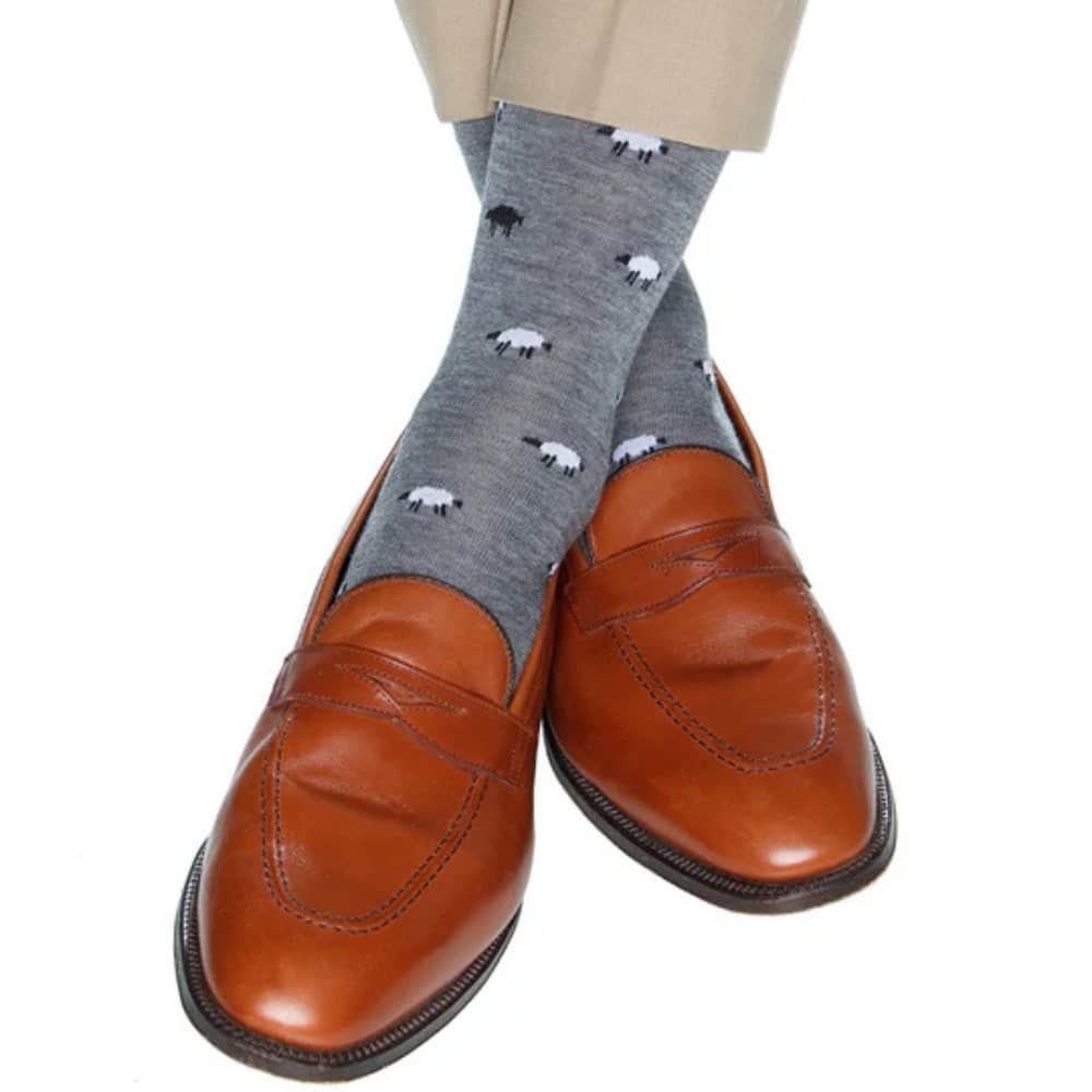 Dolly The Sheep Merino Wool Mid-Calf Socks - Image 4