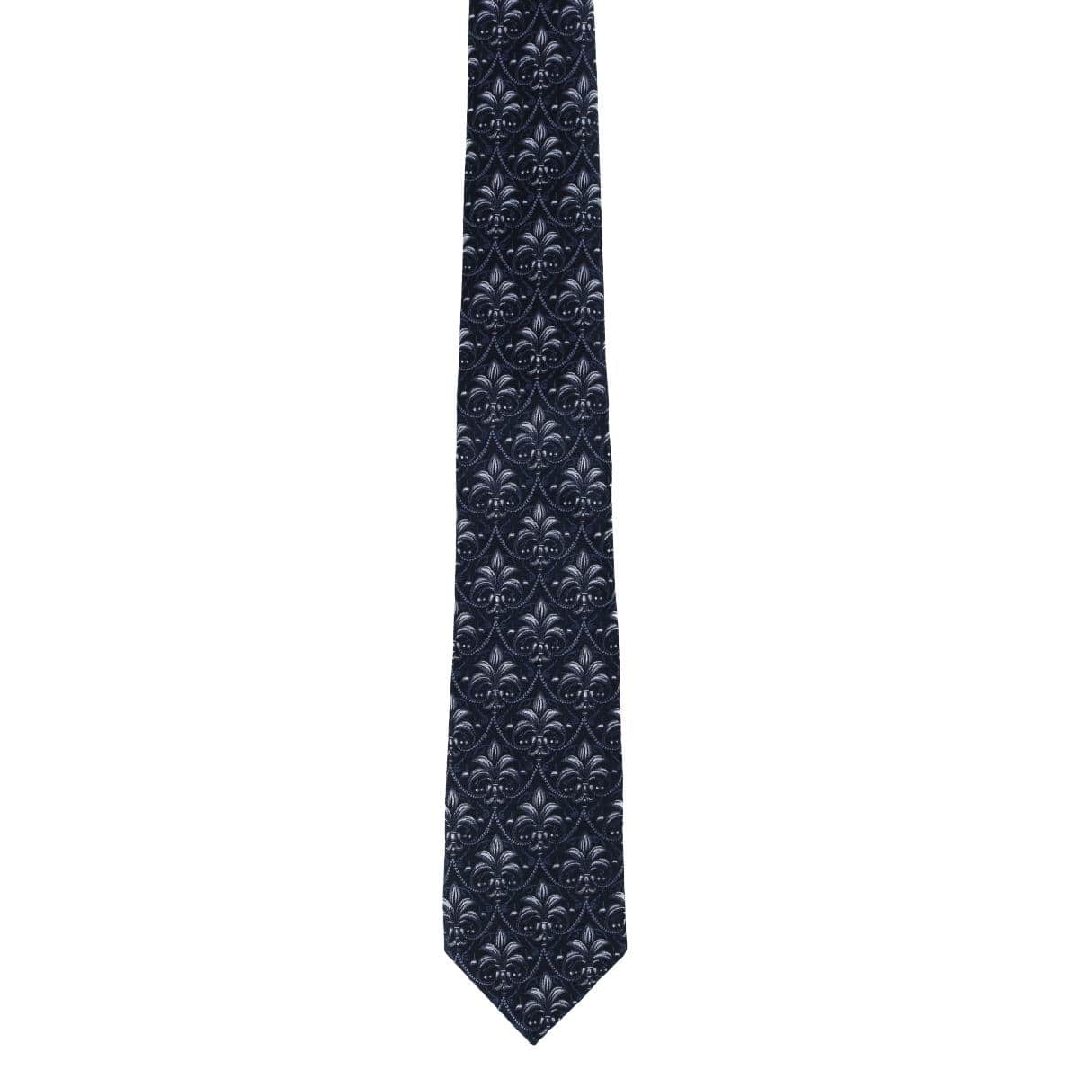 Domenico the Grande Damask Patterned Silk Necktie - Image 3