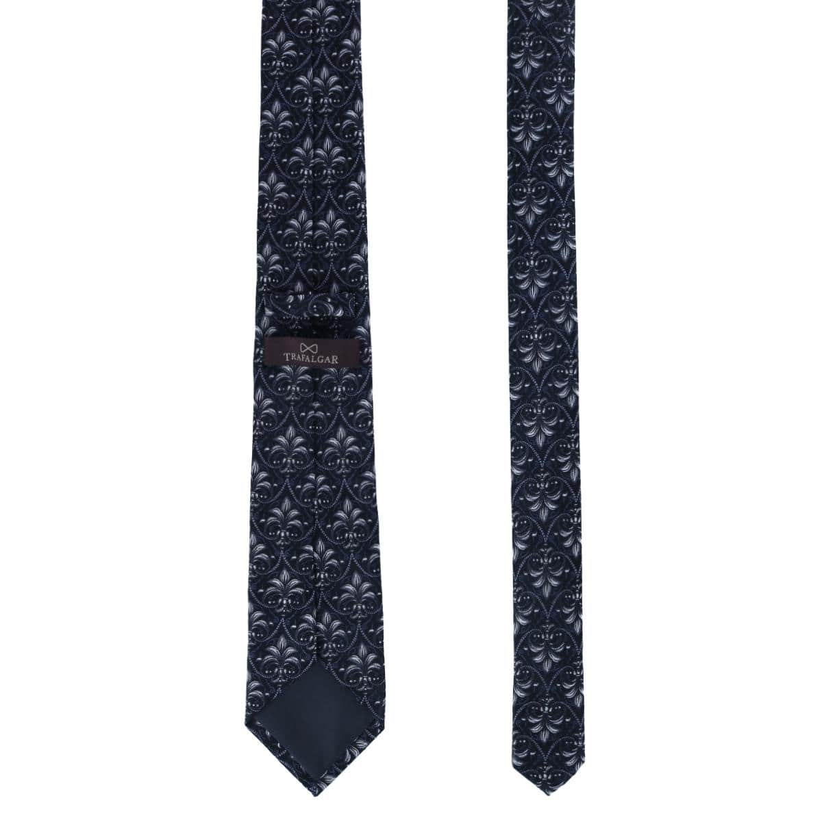 Domenico the Grande Damask Patterned Silk Necktie - Image 4