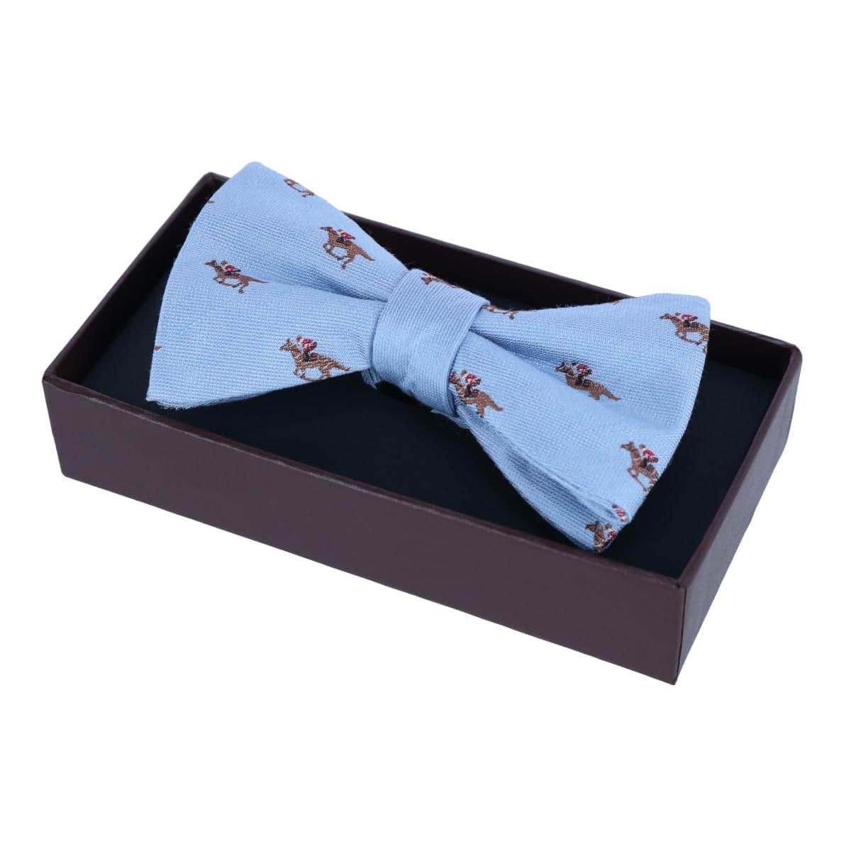 Down The Stretch Racehorse Linen Blend Bow Tie - Image 6