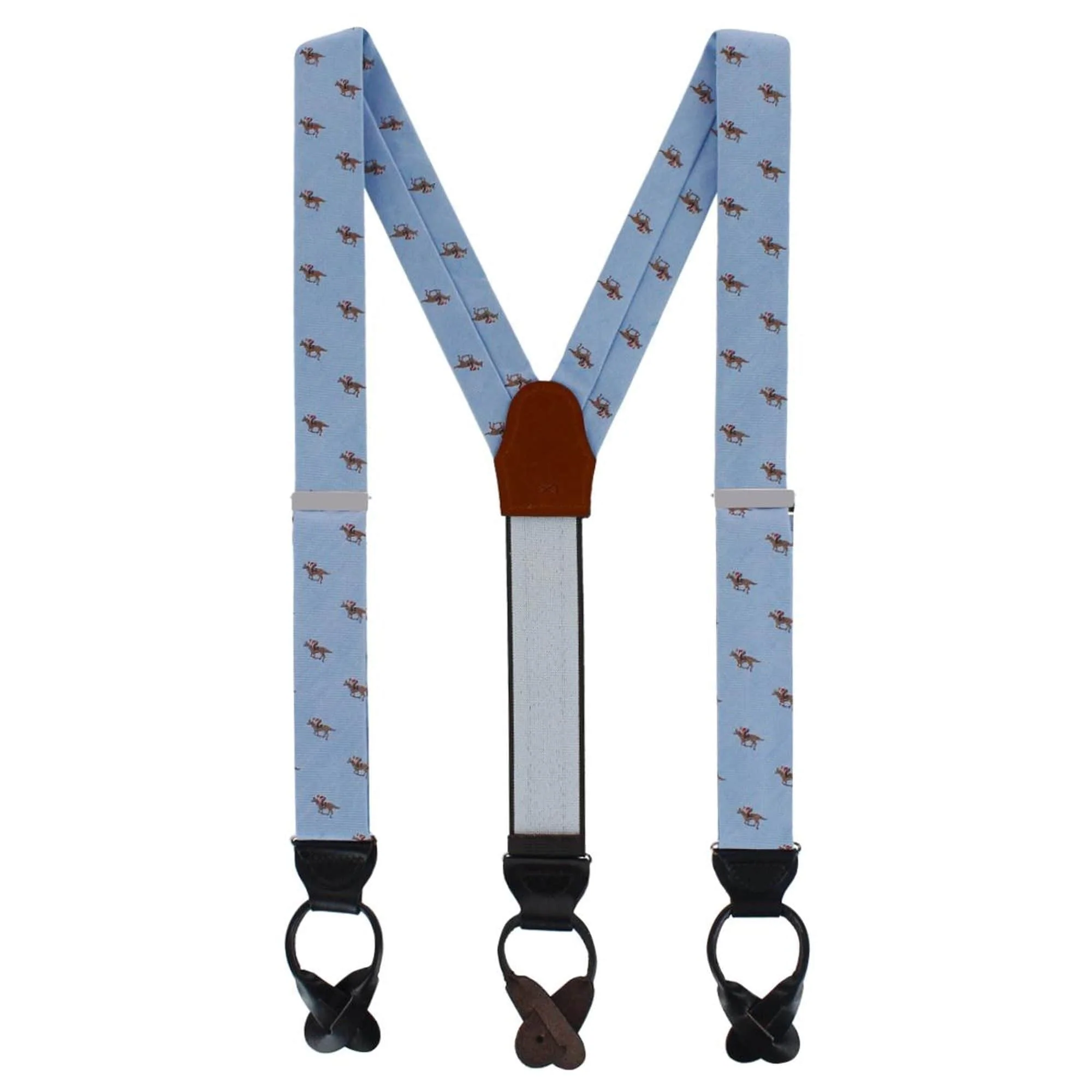 Down The Stretch Racehorse Linen Blend Braces & Bow Tie Bundle - Image 4