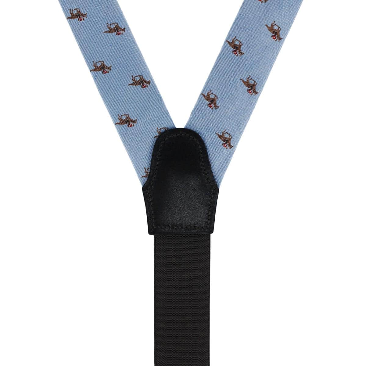Down The Stretch Racehorse Linen Blend Button End Braces - Image 4