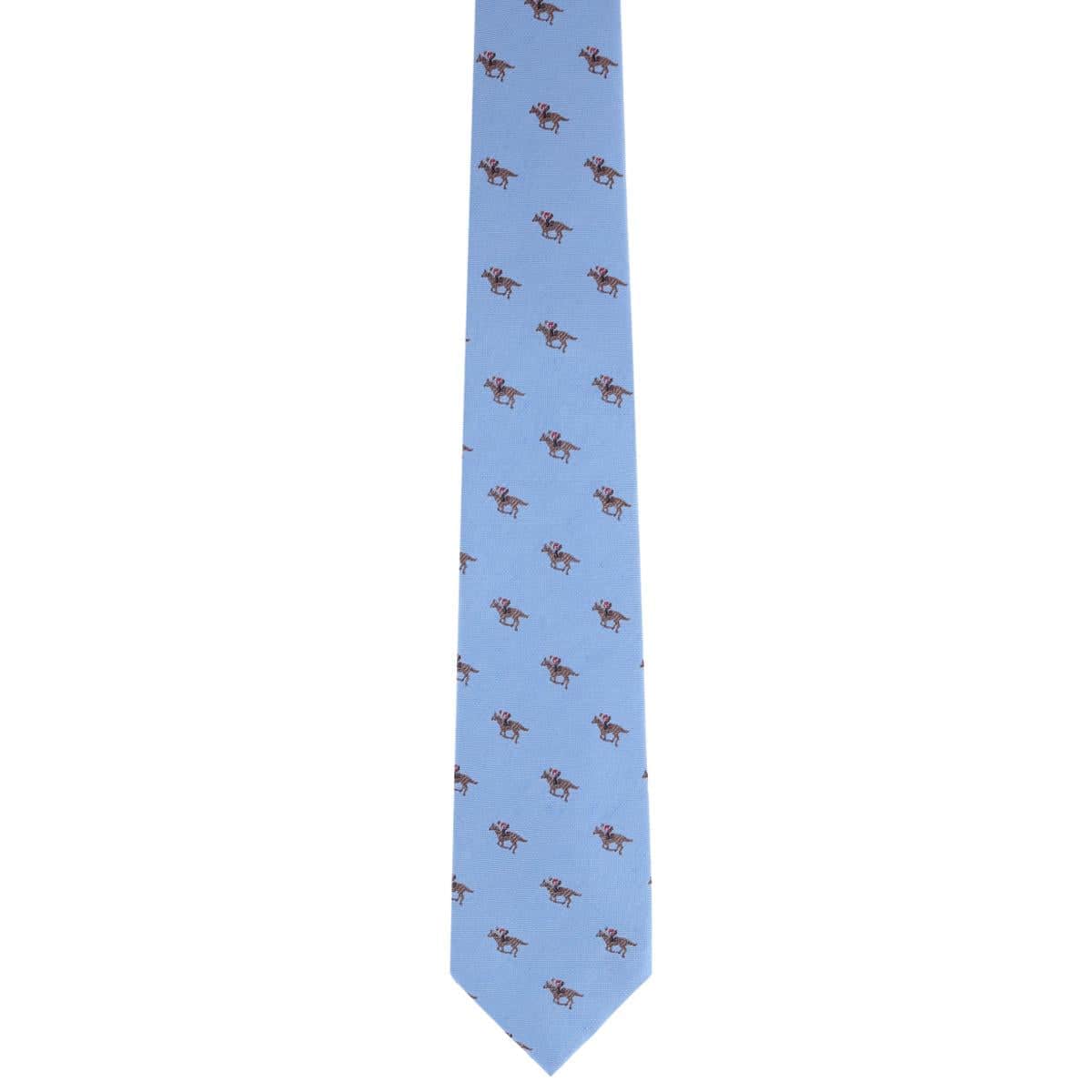 Down The Stretch Racehorse Linen Blend Necktie - Image 3
